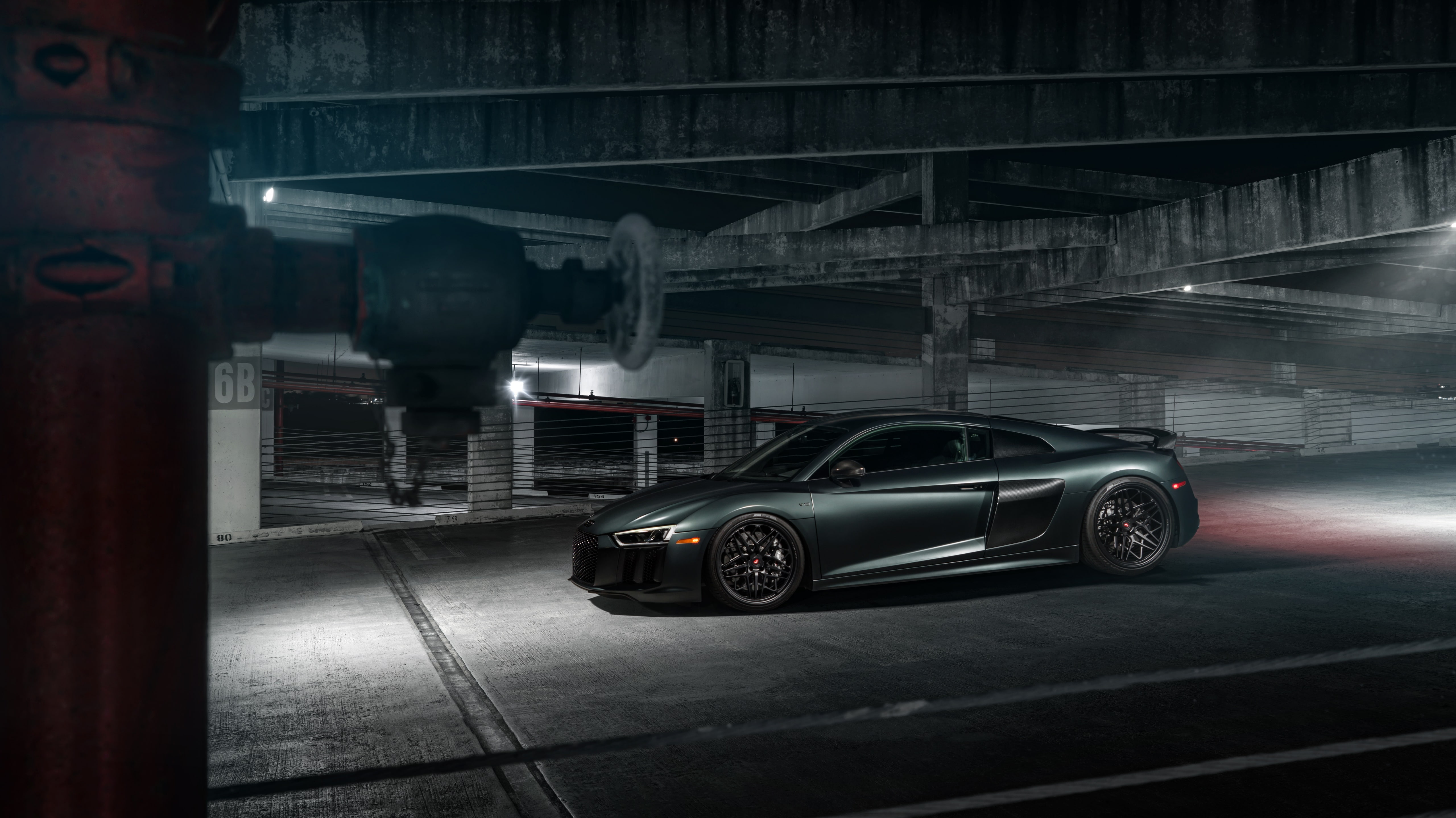 black car, quattro, audi r8, 5K, sports car, audi, HD Wallpaper