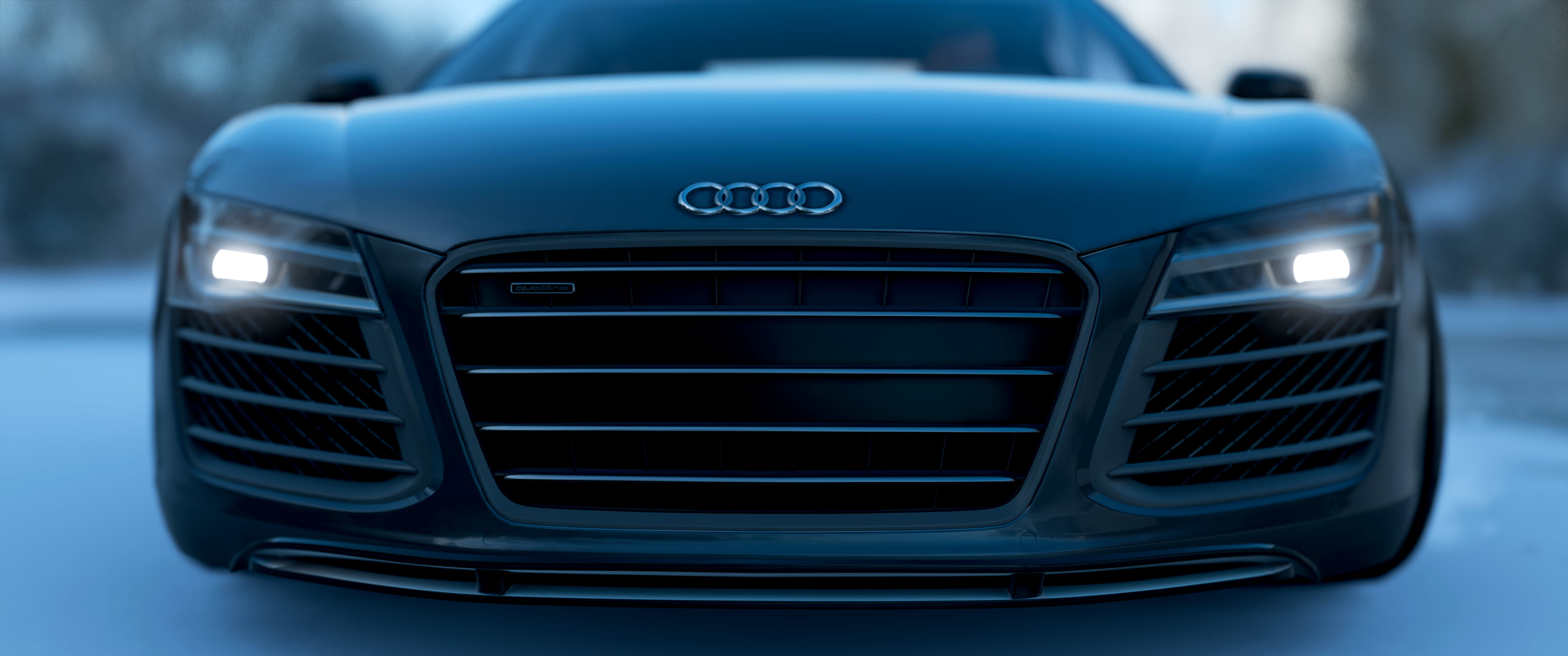Forza Horizon 4, Audi R8 V10, WALLHAVN, luxury, 2K, snow, car, HD Wallpaper