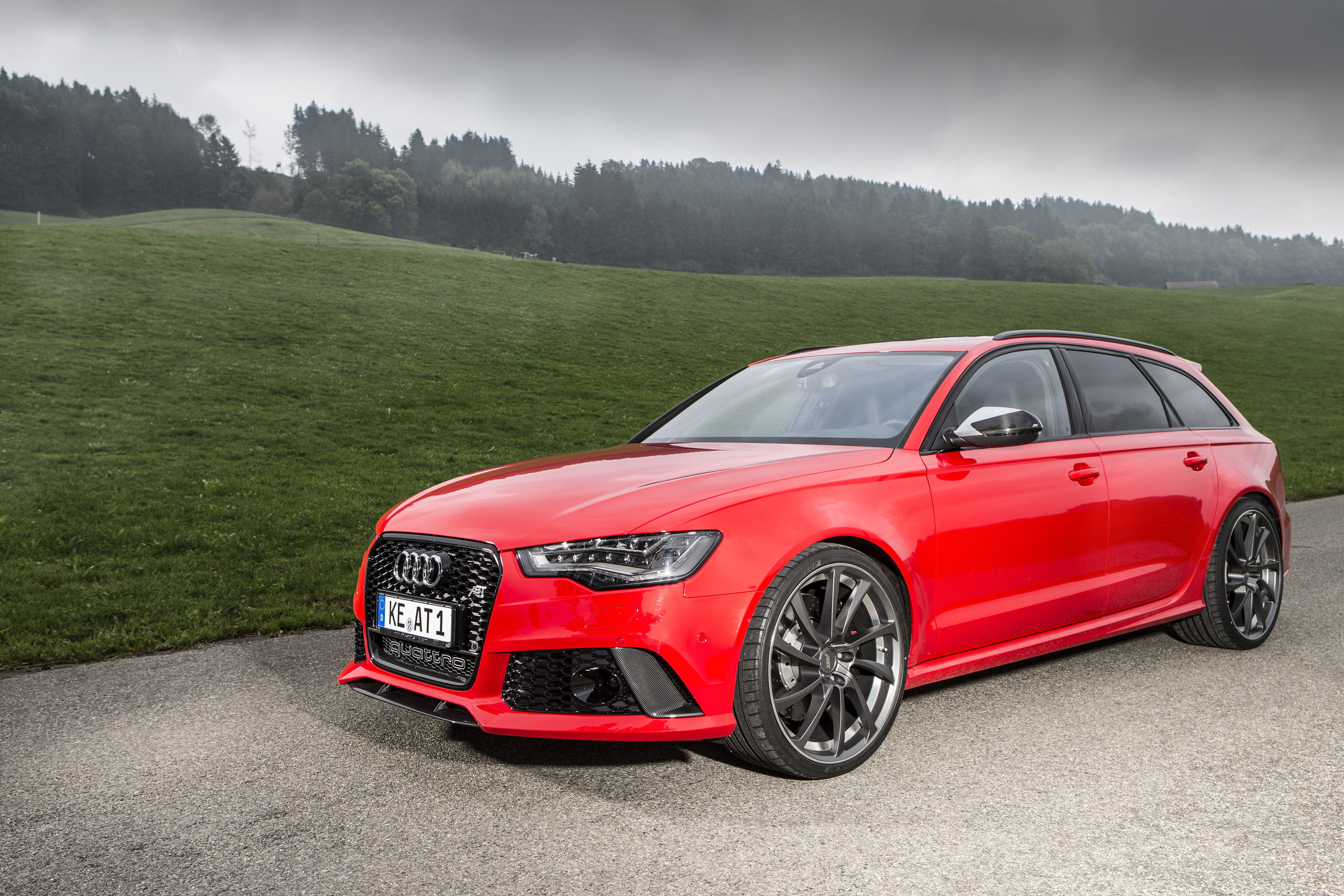 wagon, red, germany, side View, environment, headlight, hatchback, overcast, luxury, shiny, mode of transportation, audi, plant, transportation, engine, HD Wallpaper