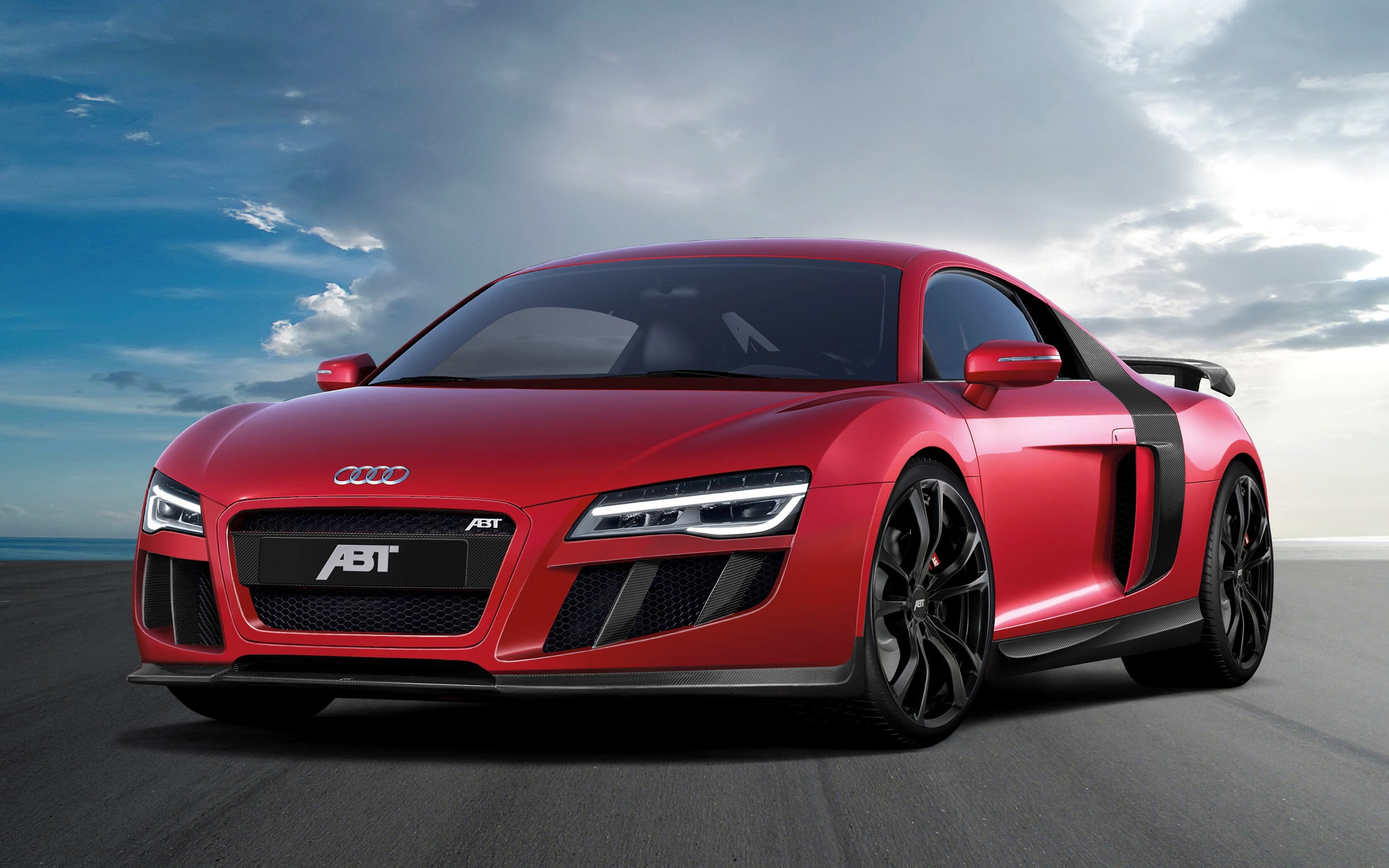Audi, Red, 2013, 2K, sports, r, car, v, Supercar, Abt, HD Wallpaper