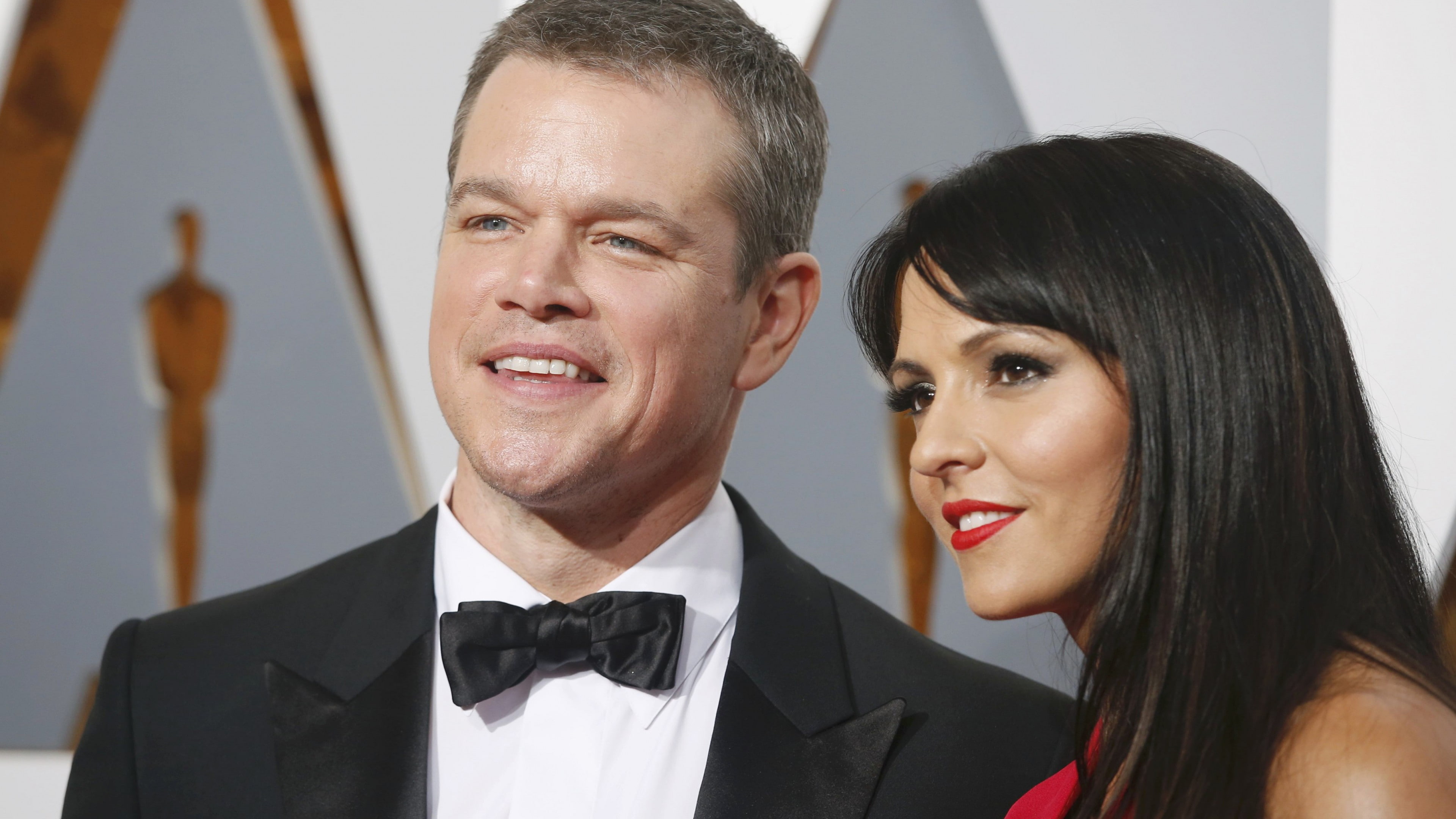 Luciana Barroso, red carpet, 4K, Most popular celebs, Matt Damon, damon, matt, Oscar 2016, HD Wallpaper