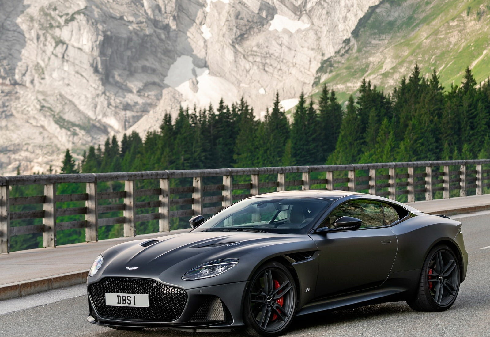 no people, tree, day, 720P, car, growth, martin, nature, outdoors, dbs, mountain range, mode of transportation, environment, superleggera, transportation, HD Wallpaper