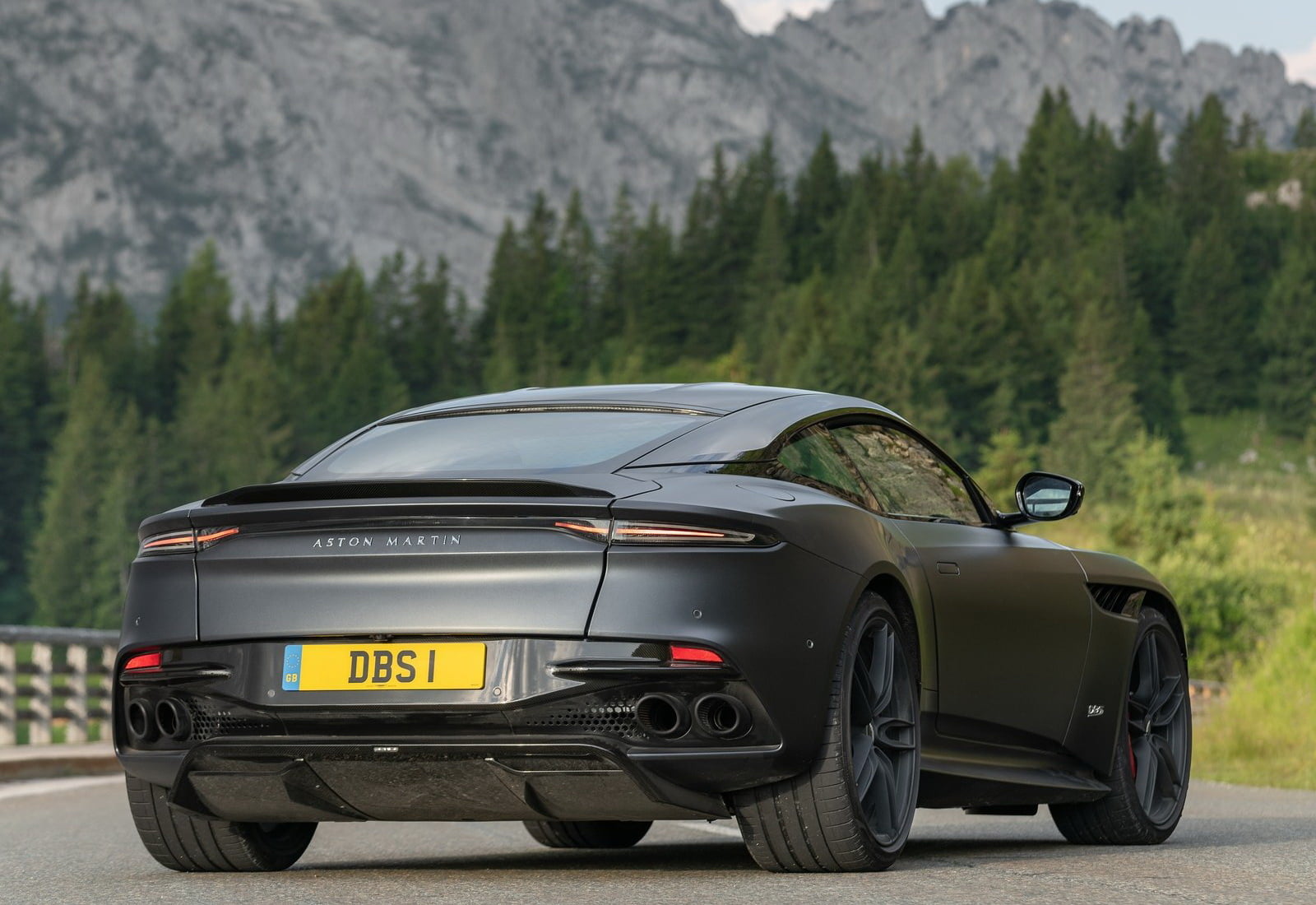 transportation, text, grey, no people, road, sign, motor vehicle, day, plant, superleggera, luxury, travel, car, tree, land vehicle, dbs, xenon, sports car, HD Wallpaper