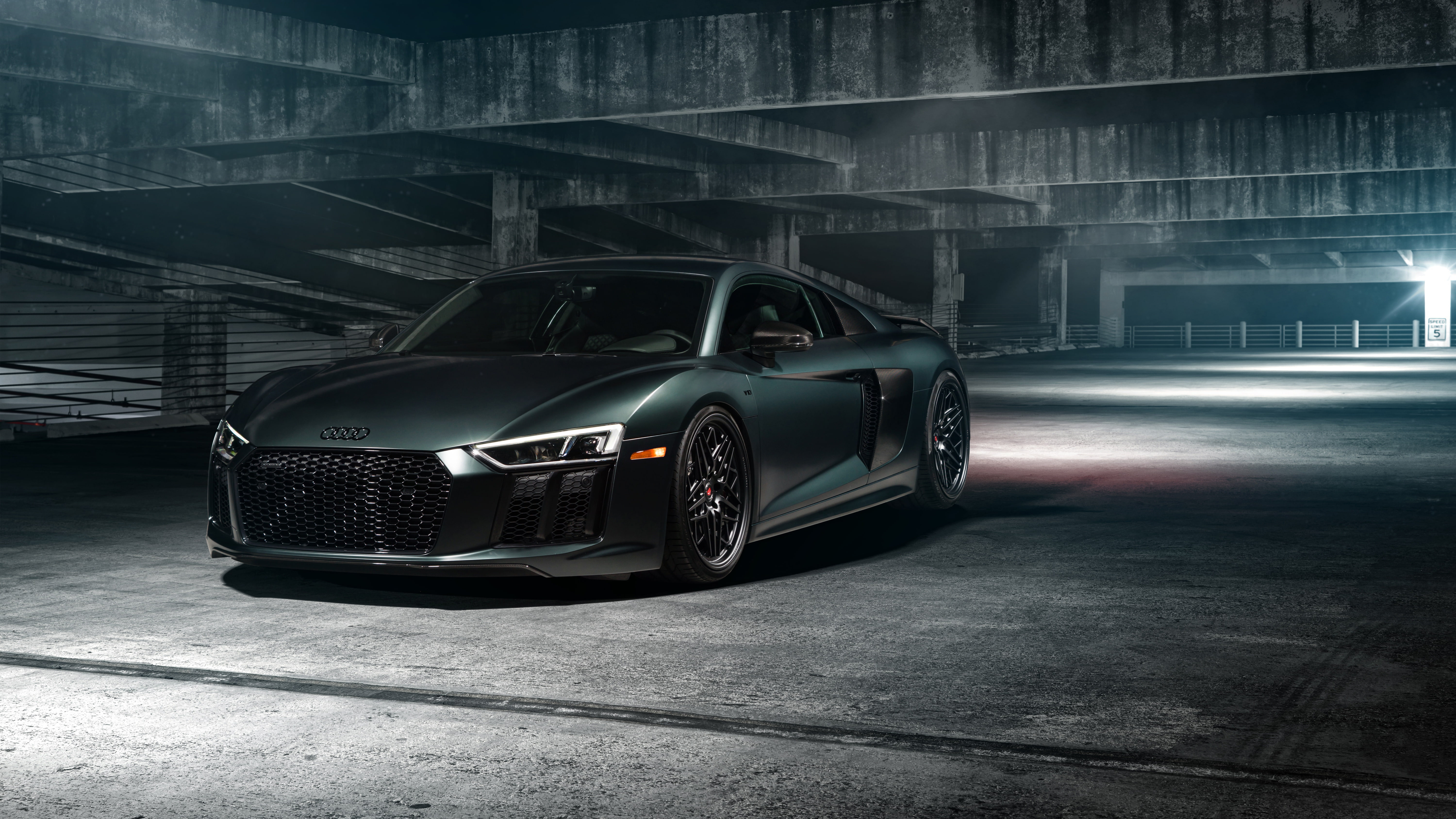 5K, Audi R8, Vossen wheels, 5K, HD Wallpaper