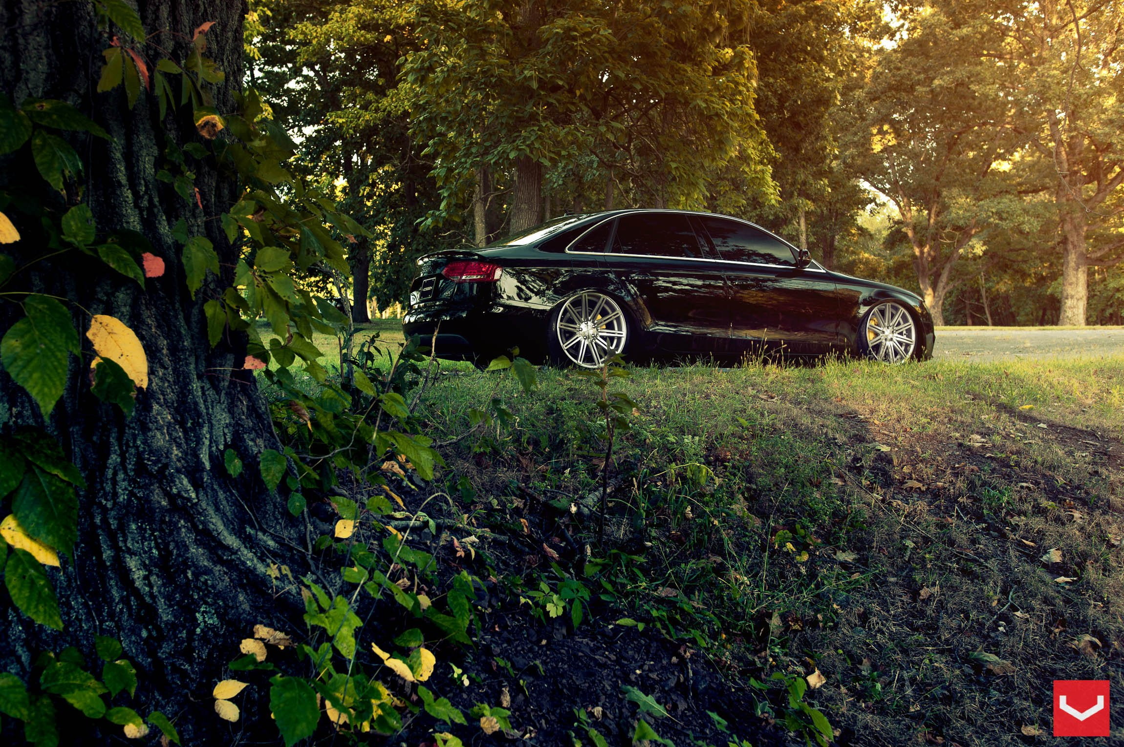 vossen, wheels, tuning, 1080P, audi a4, HD Wallpaper