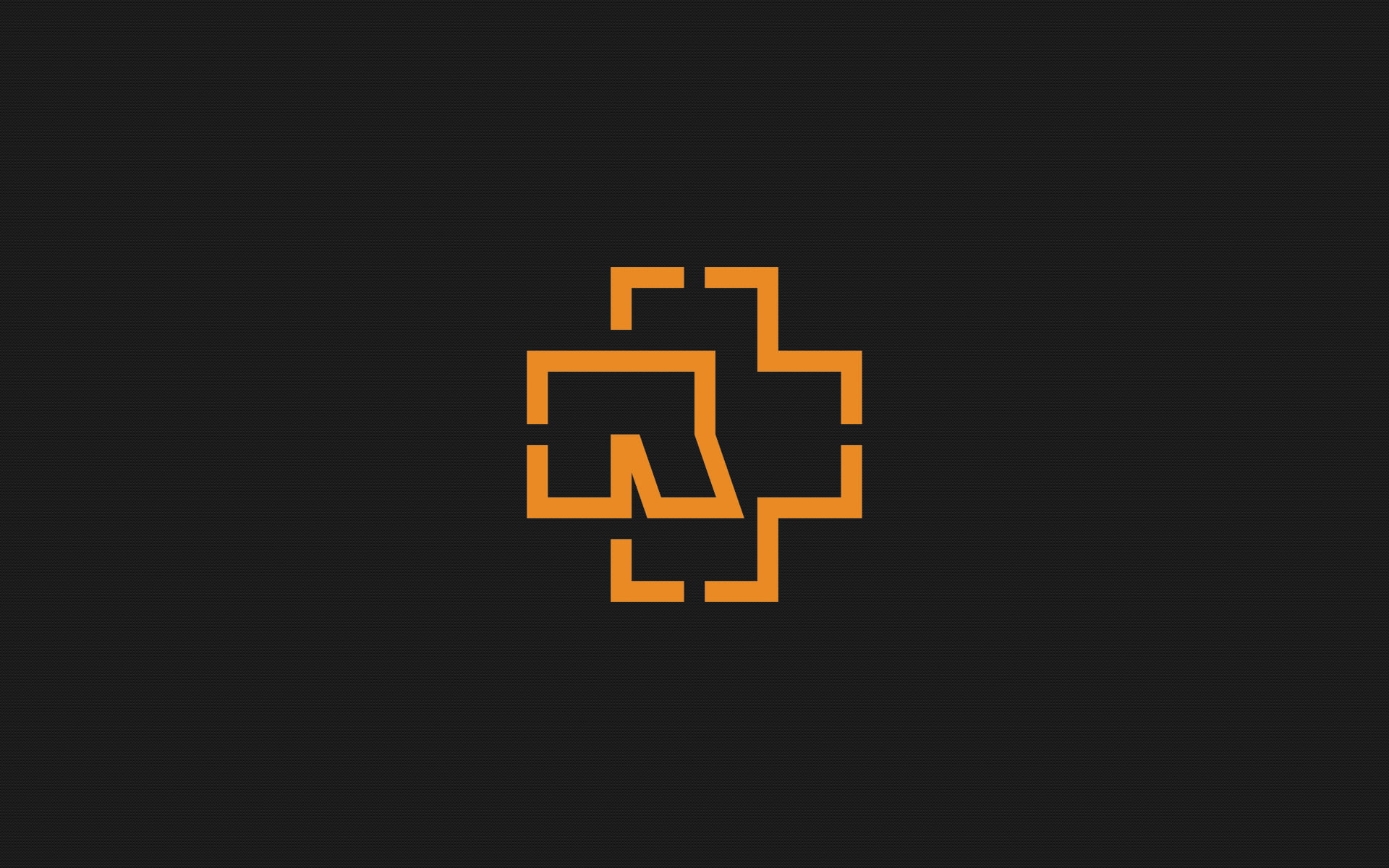 symbol, minimalistic, 1080P, rammstein, HD Wallpaper