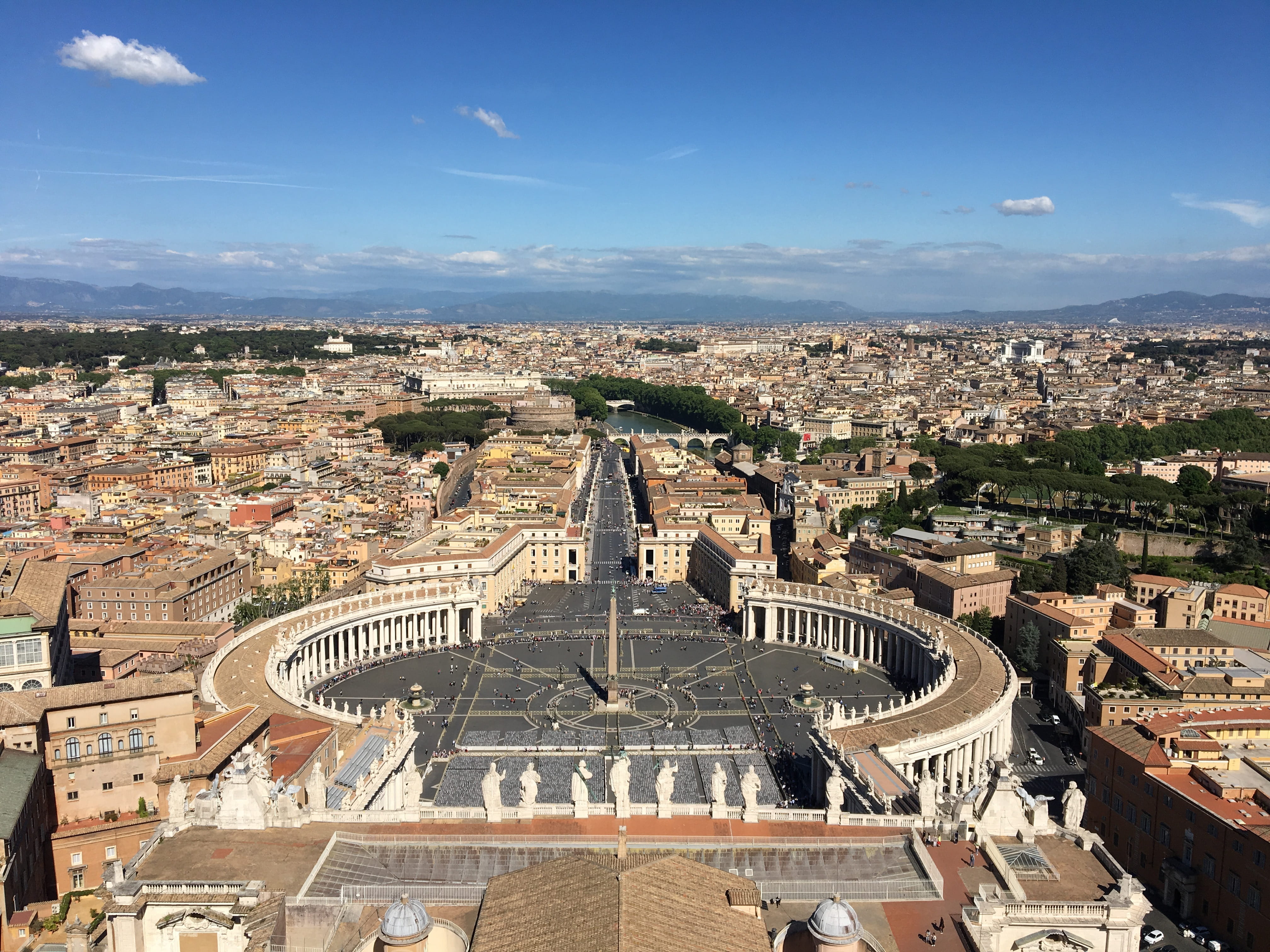 vatican, cloud - sky, day, residential district, travel, cityscape, townscape, building exterior, city, the past, Italy, history, europe, high angle view, HD Wallpaper