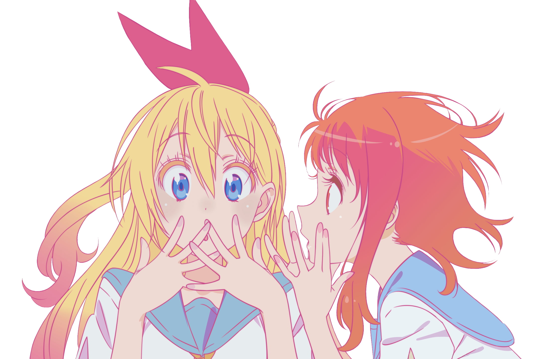 Nisekoi, anime girls, Kirisaki Chitoge, 1080P, Onodera Kosaki, HD Wallpaper
