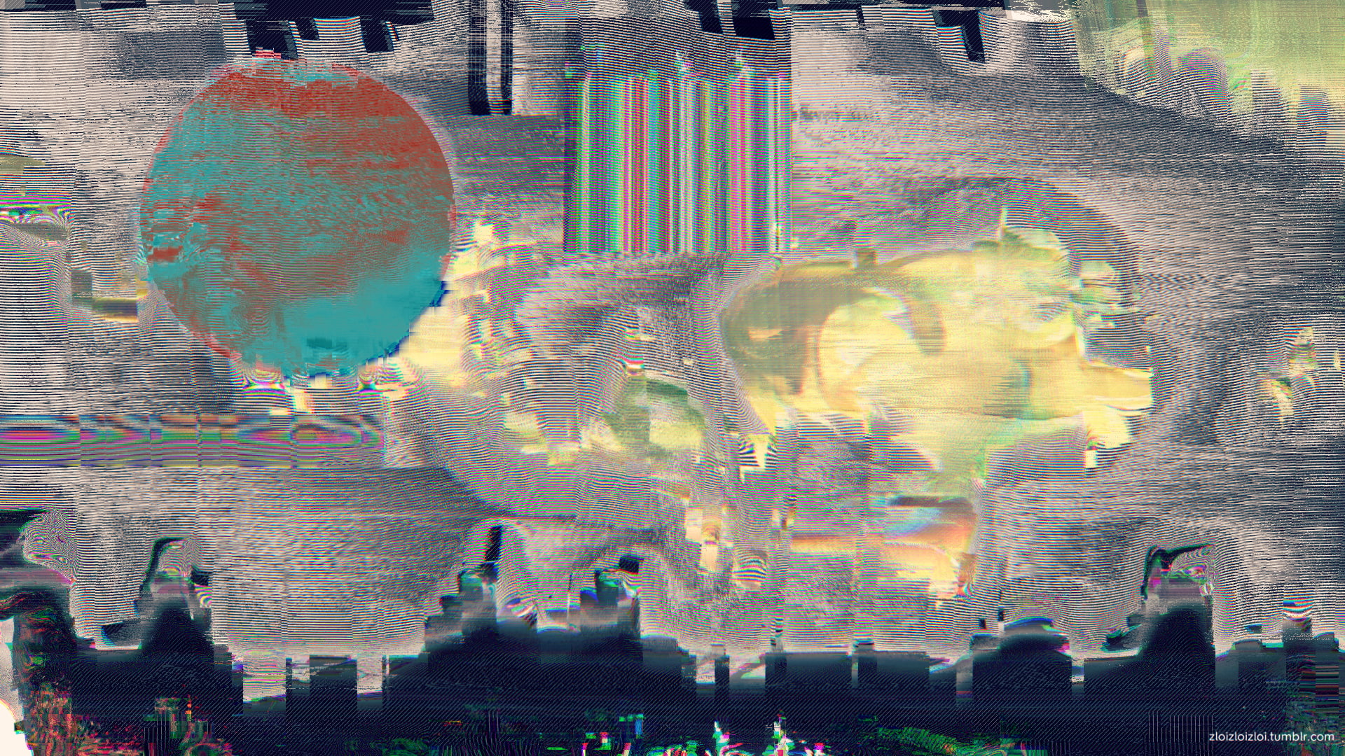 glitch art, LSD, 1080P, abstract, HD Wallpaper