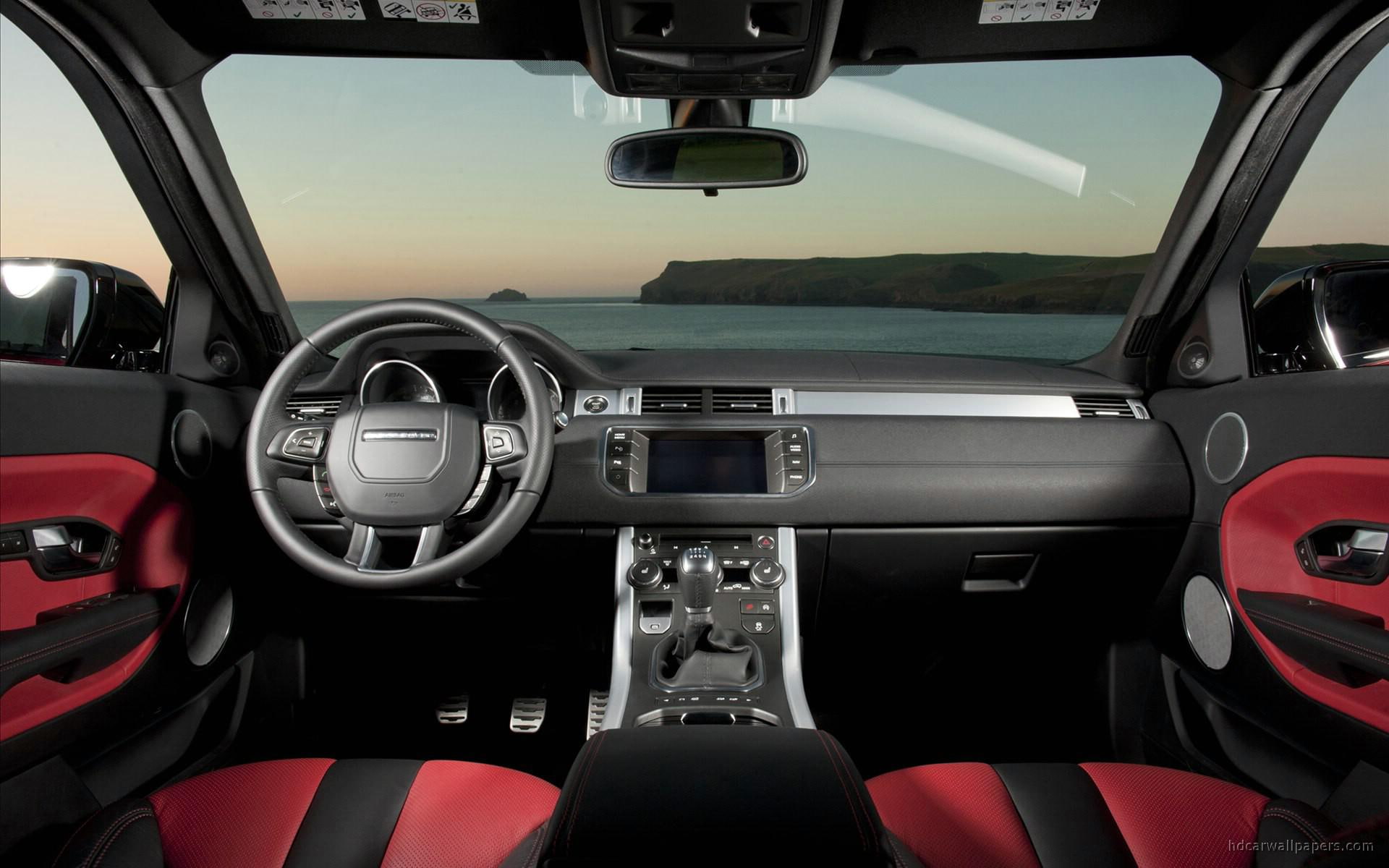 cars, steering, rover, range, door, interior, wheel, land rover, black, evoque, 1080P, car, HD Wallpaper
