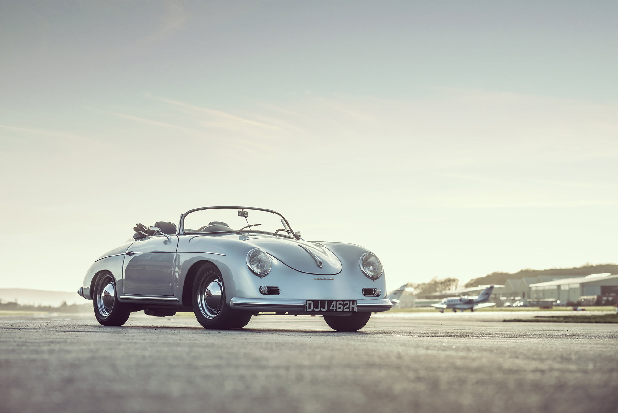 no people, retro styled, retro, car, nature, 1080P, classic, side view, travel, copy space, Speedster, transportation, street, land vehicle, Porsche 356, HD Wallpaper