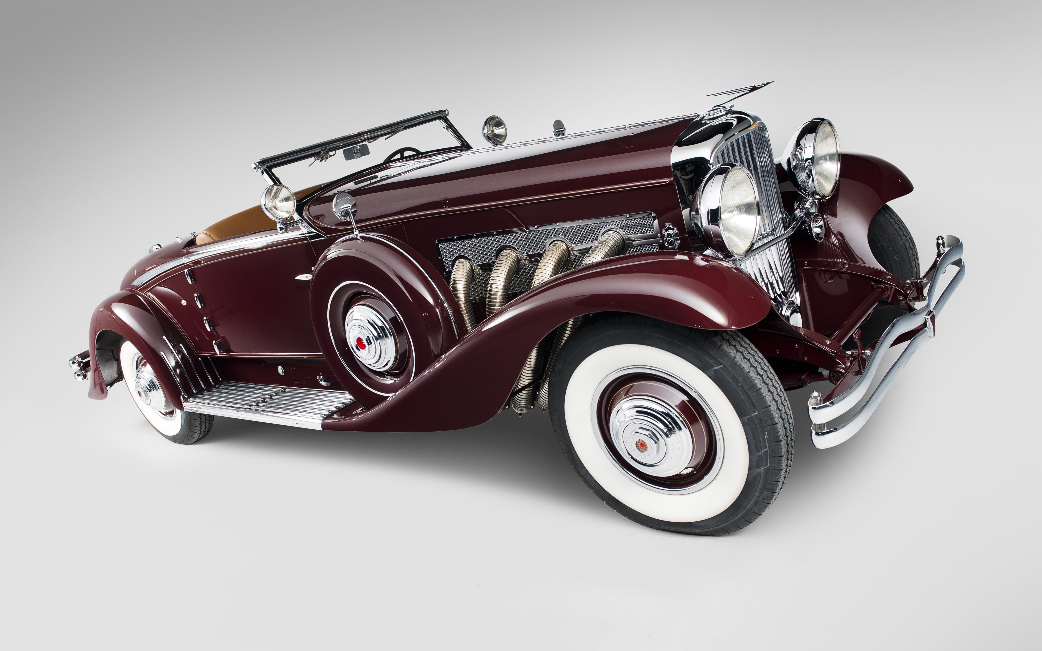 car, 2K, Duesenberg Model SJ, simple background, Vintage car, HD Wallpaper