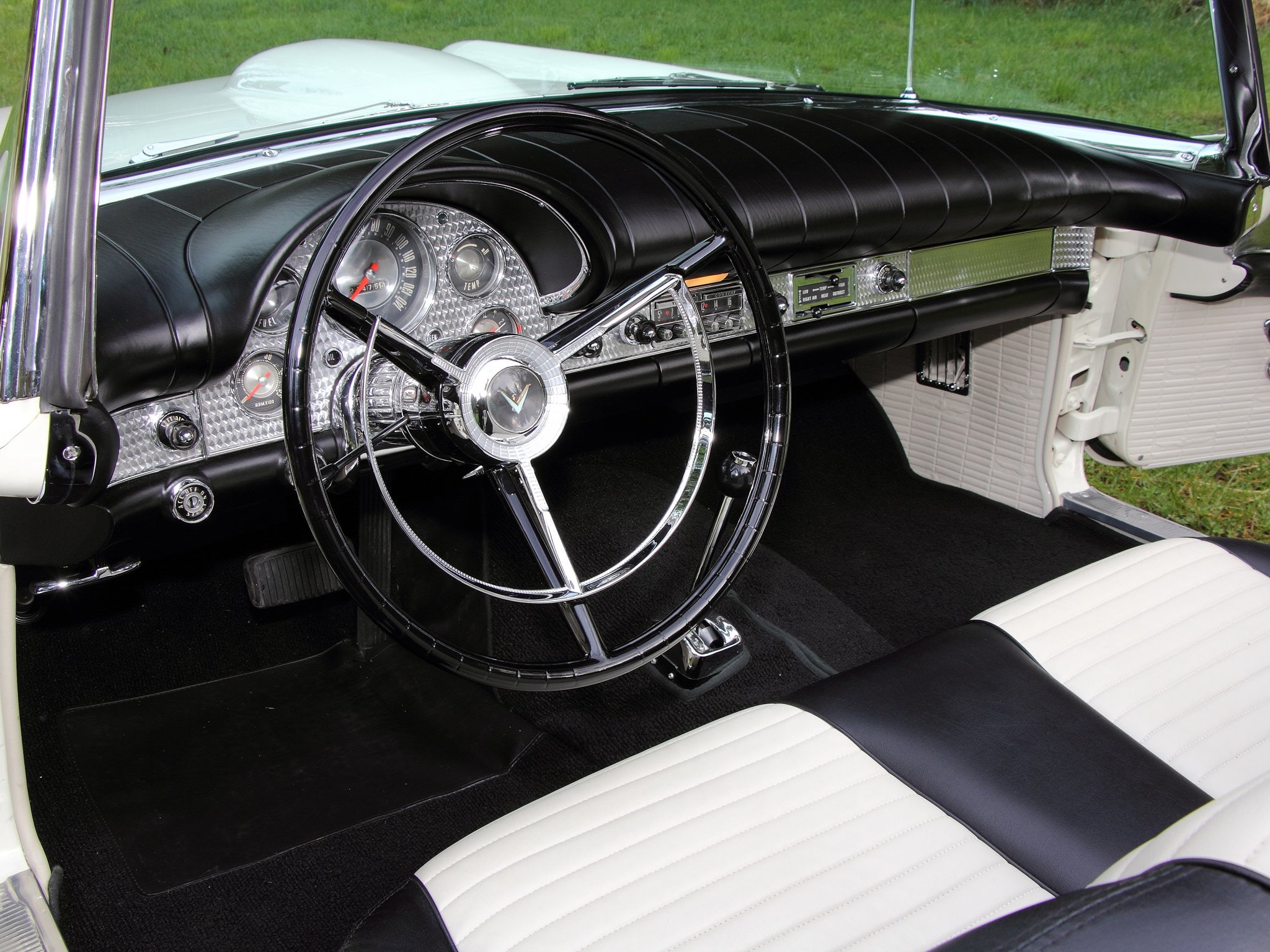 1957, 312, thunderbird, ford, supercharged, 300hp, special, 40a, retro, 1080P, interior, HD Wallpaper