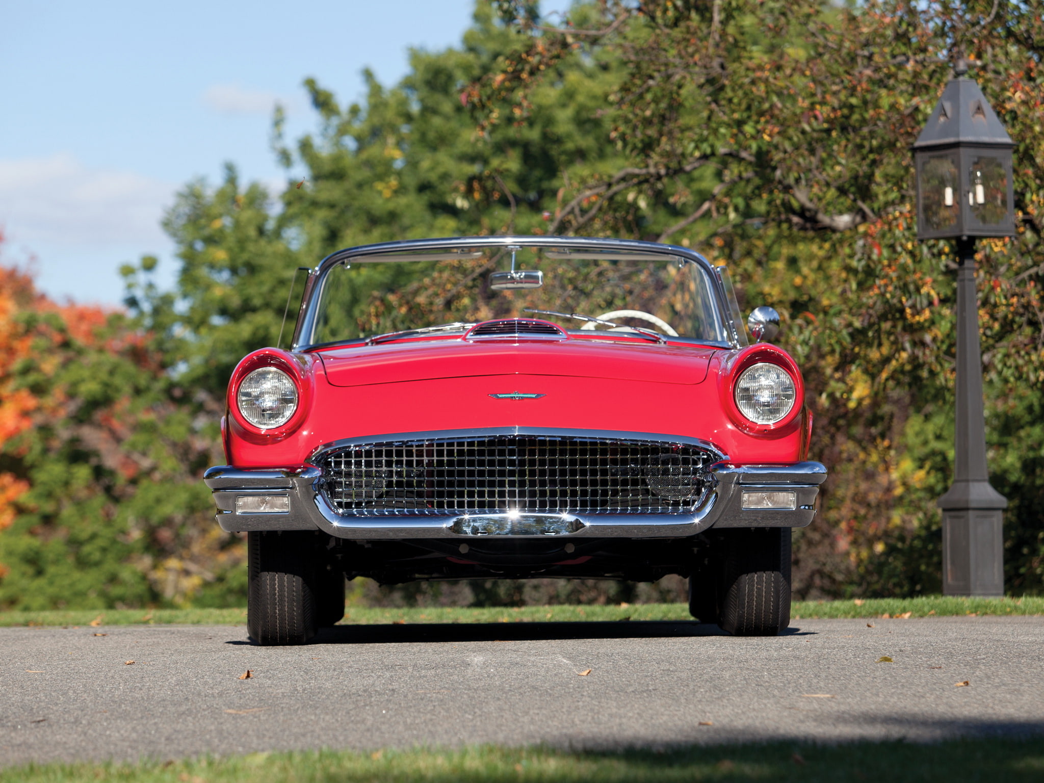 thunderbird, retro, 1080P, 312, supercharged, 40a, ford, supercar, special, 1957, 300hp, muscle, HD Wallpaper