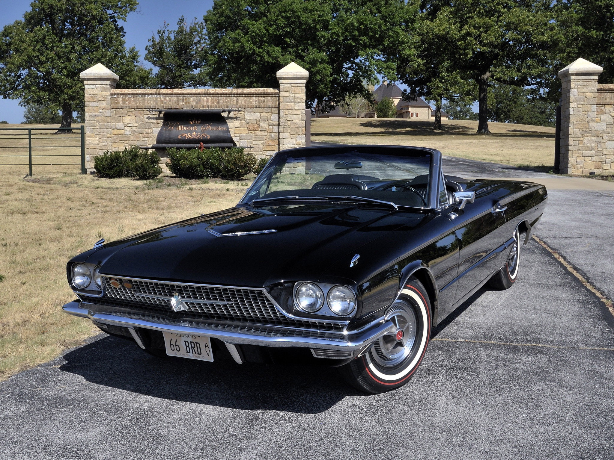 classic, 1080P, luxury, convertible, 1966, thunderbird, 76a, ford, HD Wallpaper