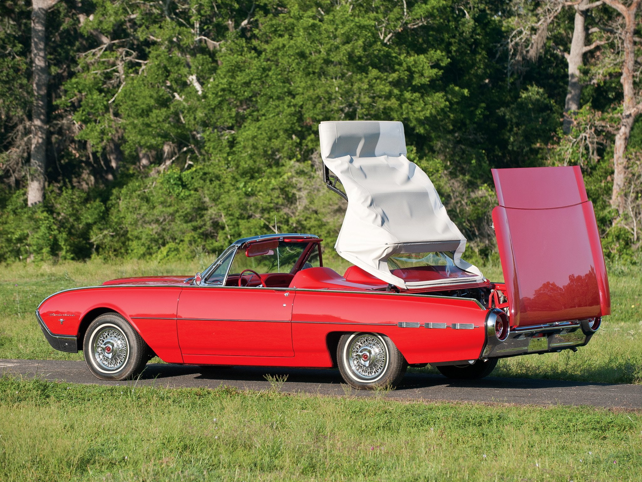 ford, 1080P, sports, classic, 1962, luxury, roadster, thunderbird, convertible, 76b, HD Wallpaper