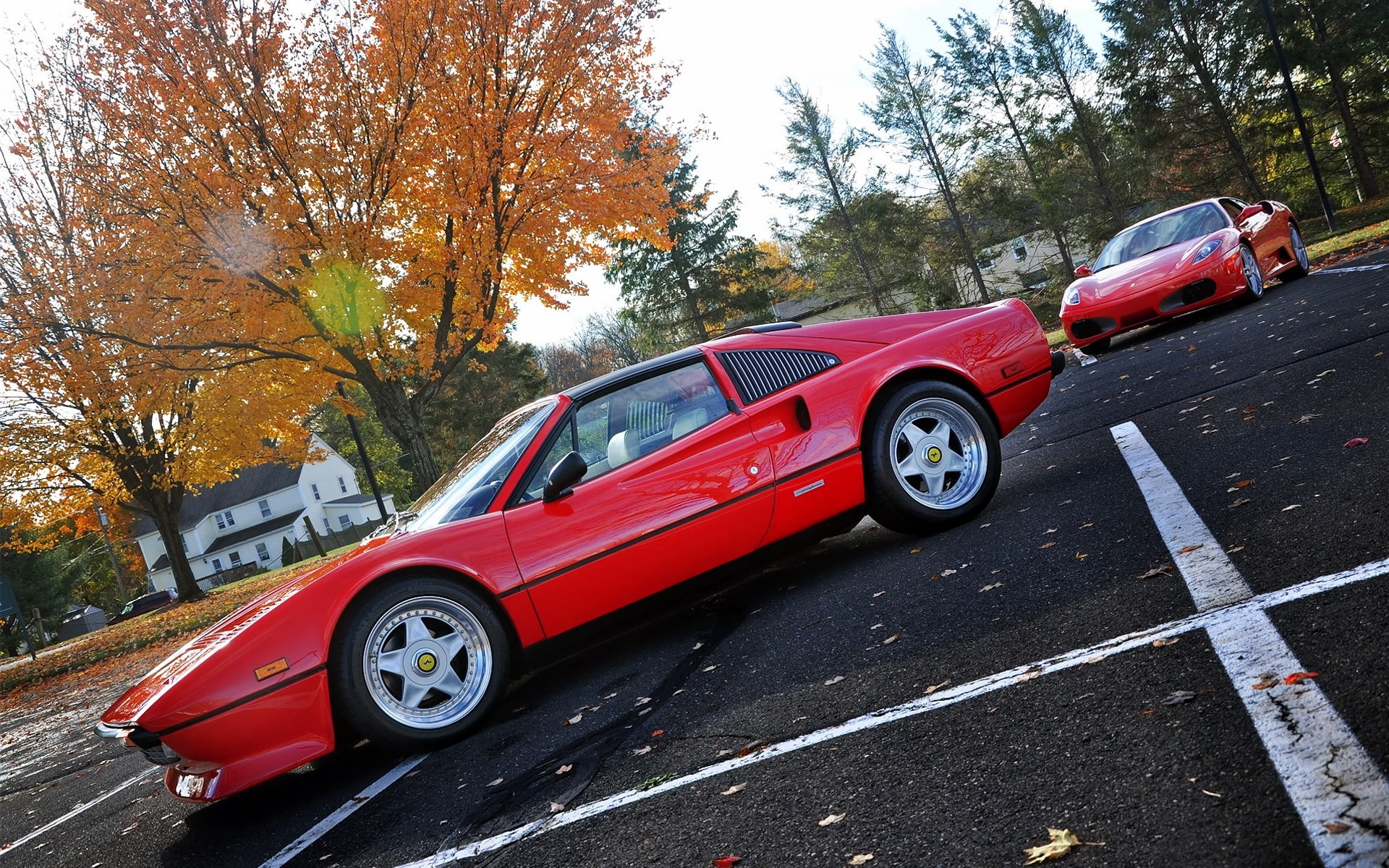 1080P, F430, Ferrari, red cars, car, luxury cars, Ferrari 308 GTS, HD Wallpaper