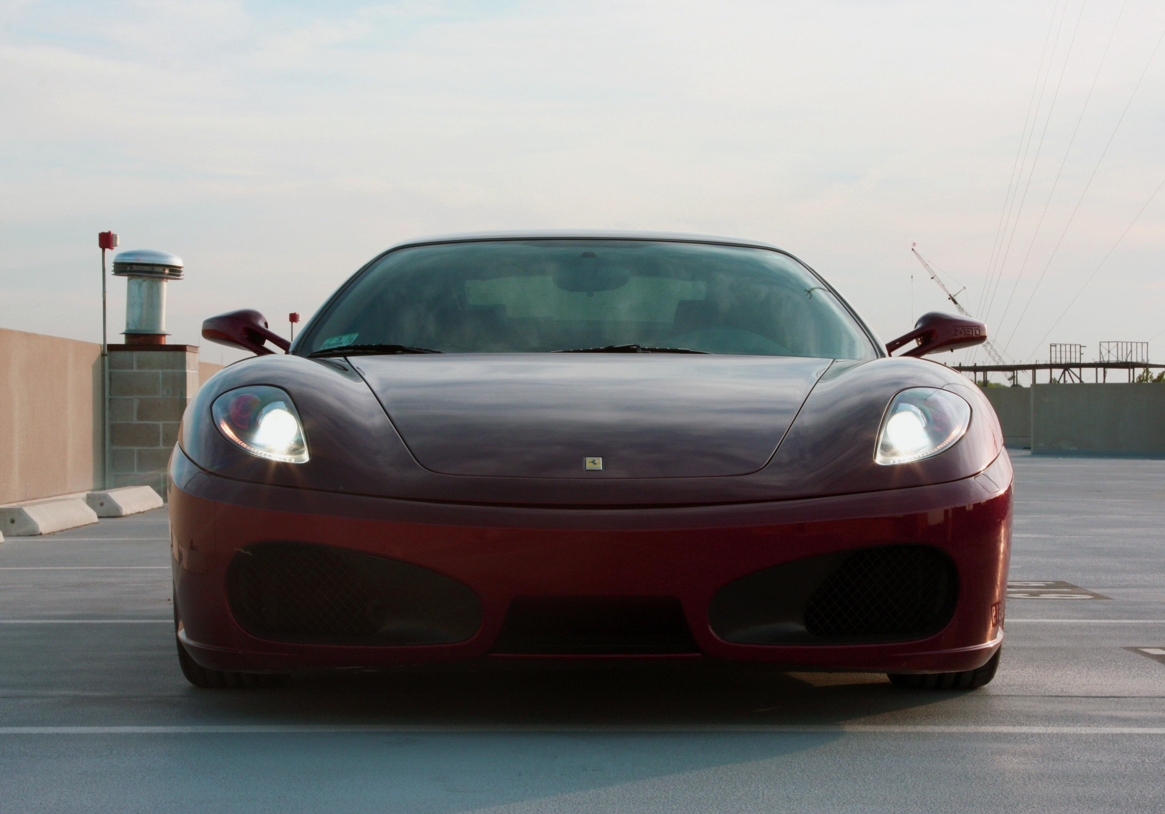 red, sky, 2K, ferrari, f430, f, HD Wallpaper
