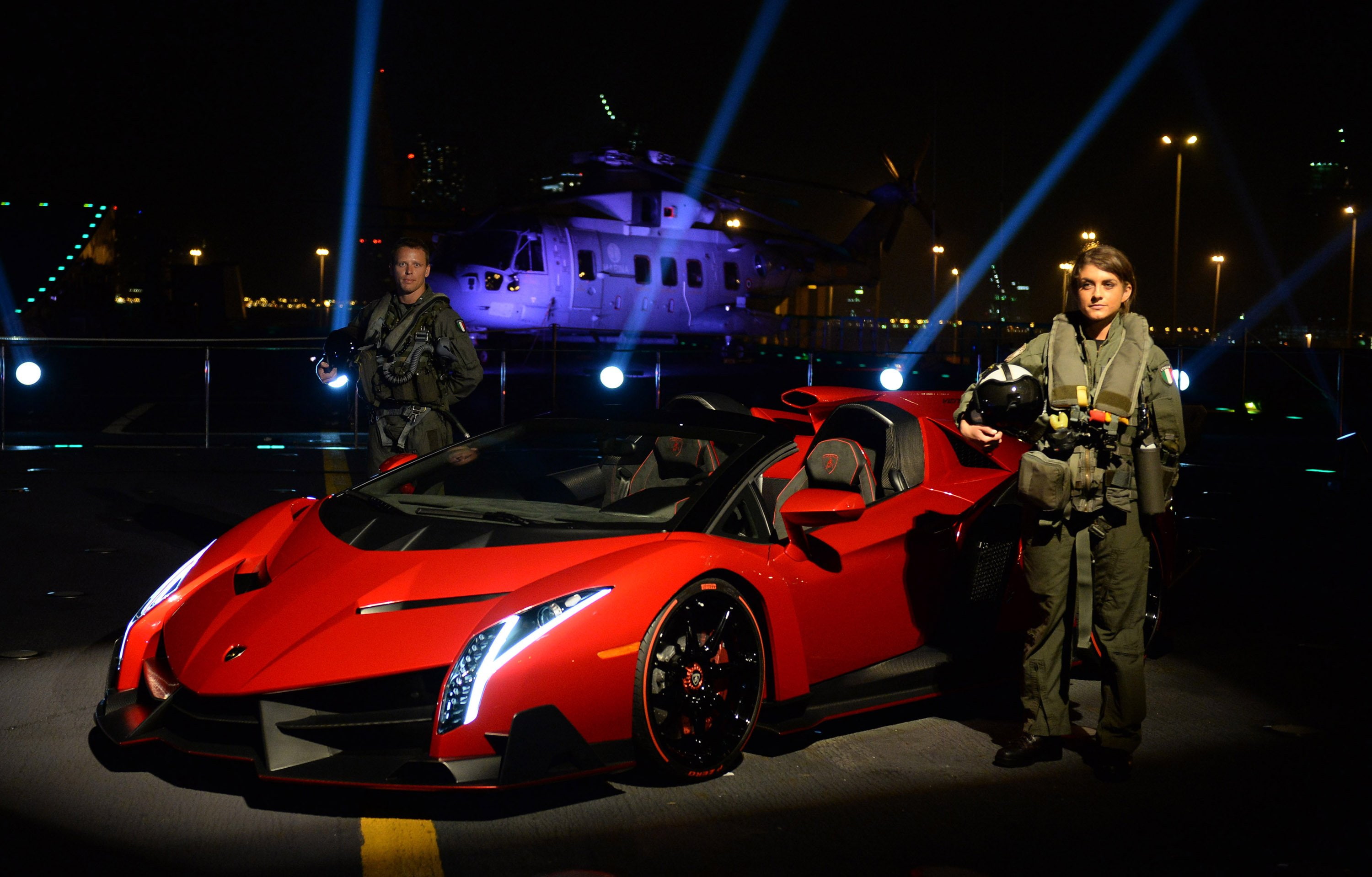 italan, rosso, 2014, supercar, red, roadster, veneno, lamborghini, 2K, HD Wallpaper