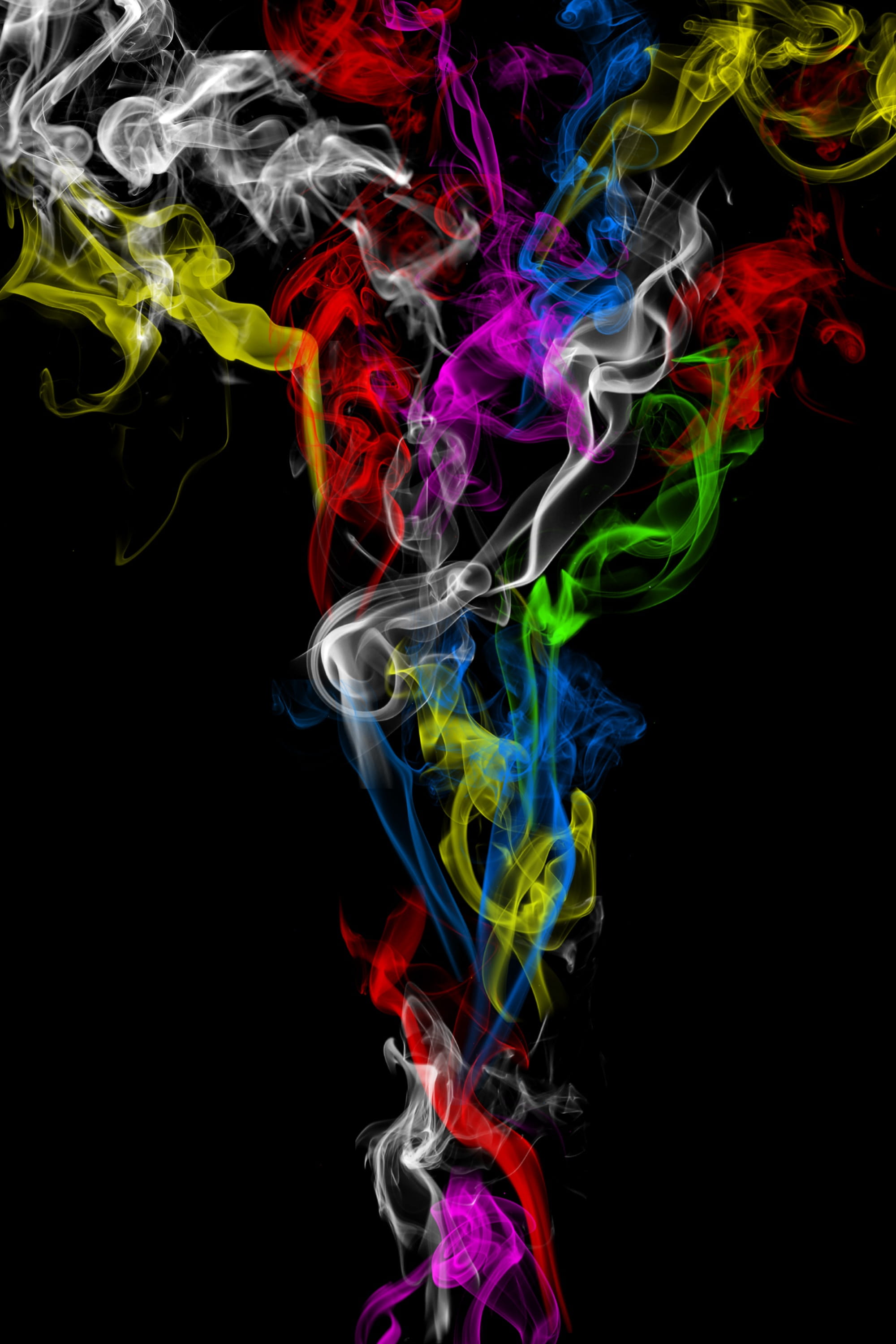 motion, studio shot, paint, dynamic, nature, complexity, art and craft, charming, smoke - physical structure, smoke, multi colored, choice, variation, close-up, Phone HD Wallpaper
