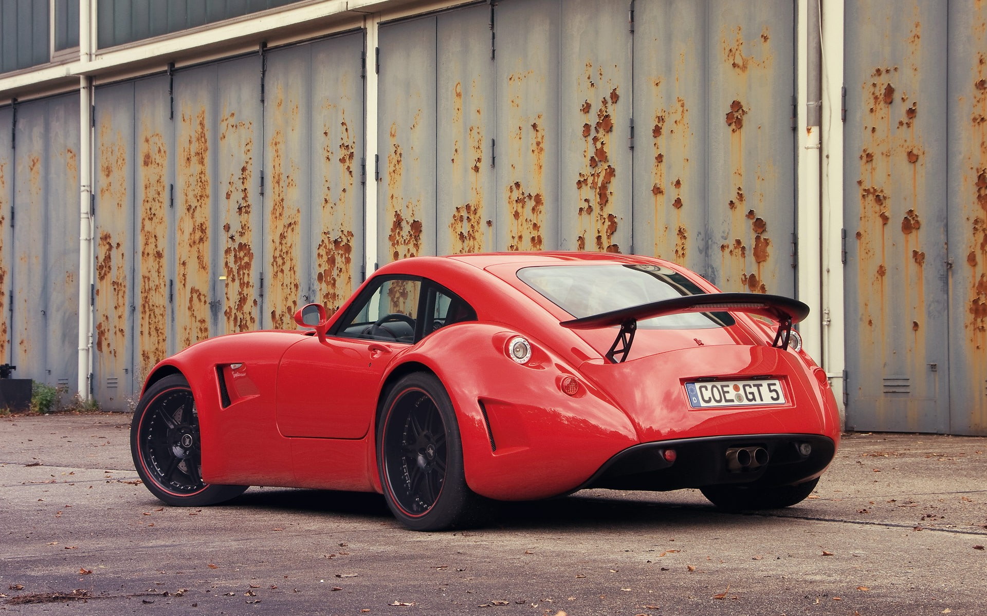 vintage car, mode of transportation, obsolete, motor vehicle, Wiesmann, red, abandoned, damaged, no people, land vehicle, day, built structure, transportation, HD Wallpaper