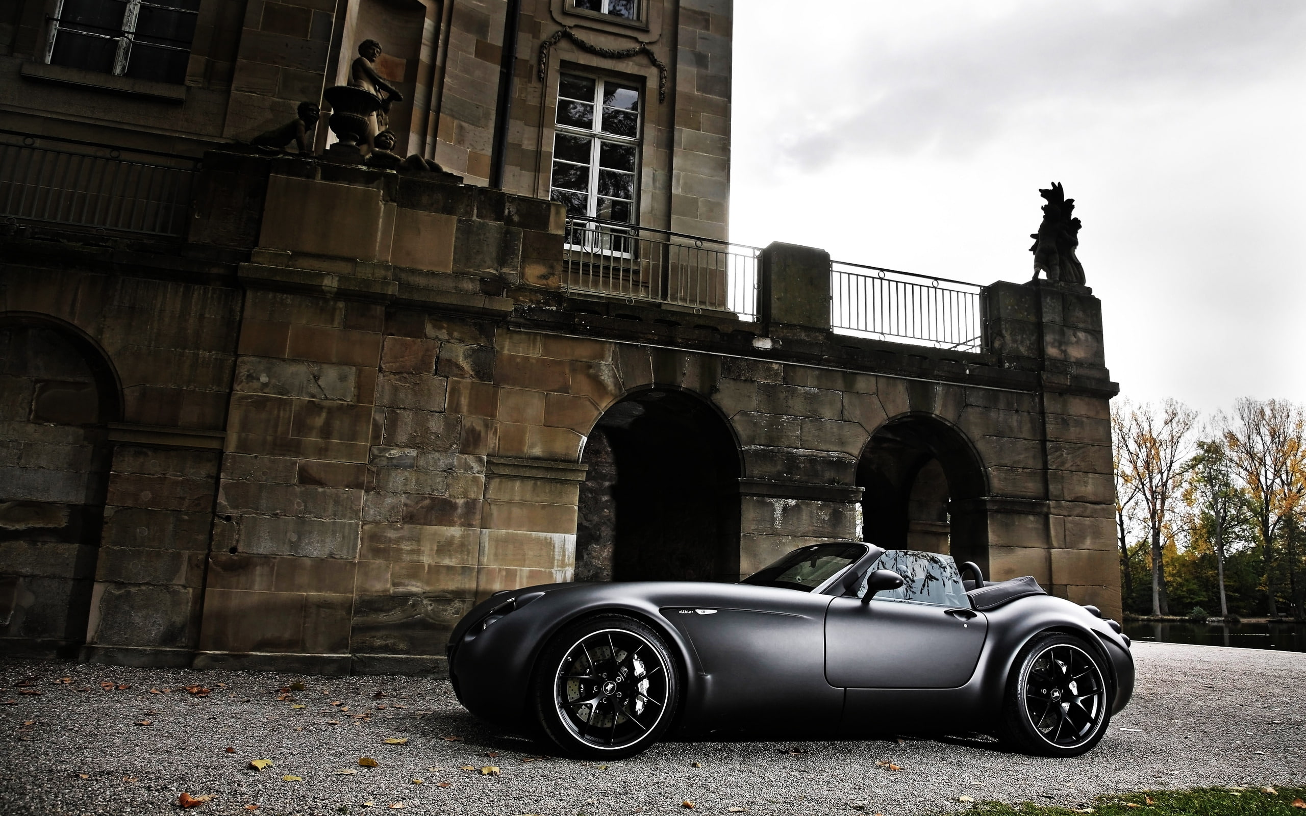 convertible, black, gray, bat, 2K, wiesmann, HD Wallpaper