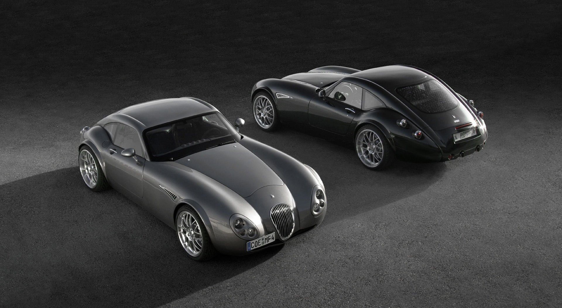 gt, black, coupes, two, Wiesmann, indoors, land vehicle, transportation, wealth, motor vehicle, 1080P, Cars, convertible, sports car, chrome, mode of transportation, HD Wallpaper