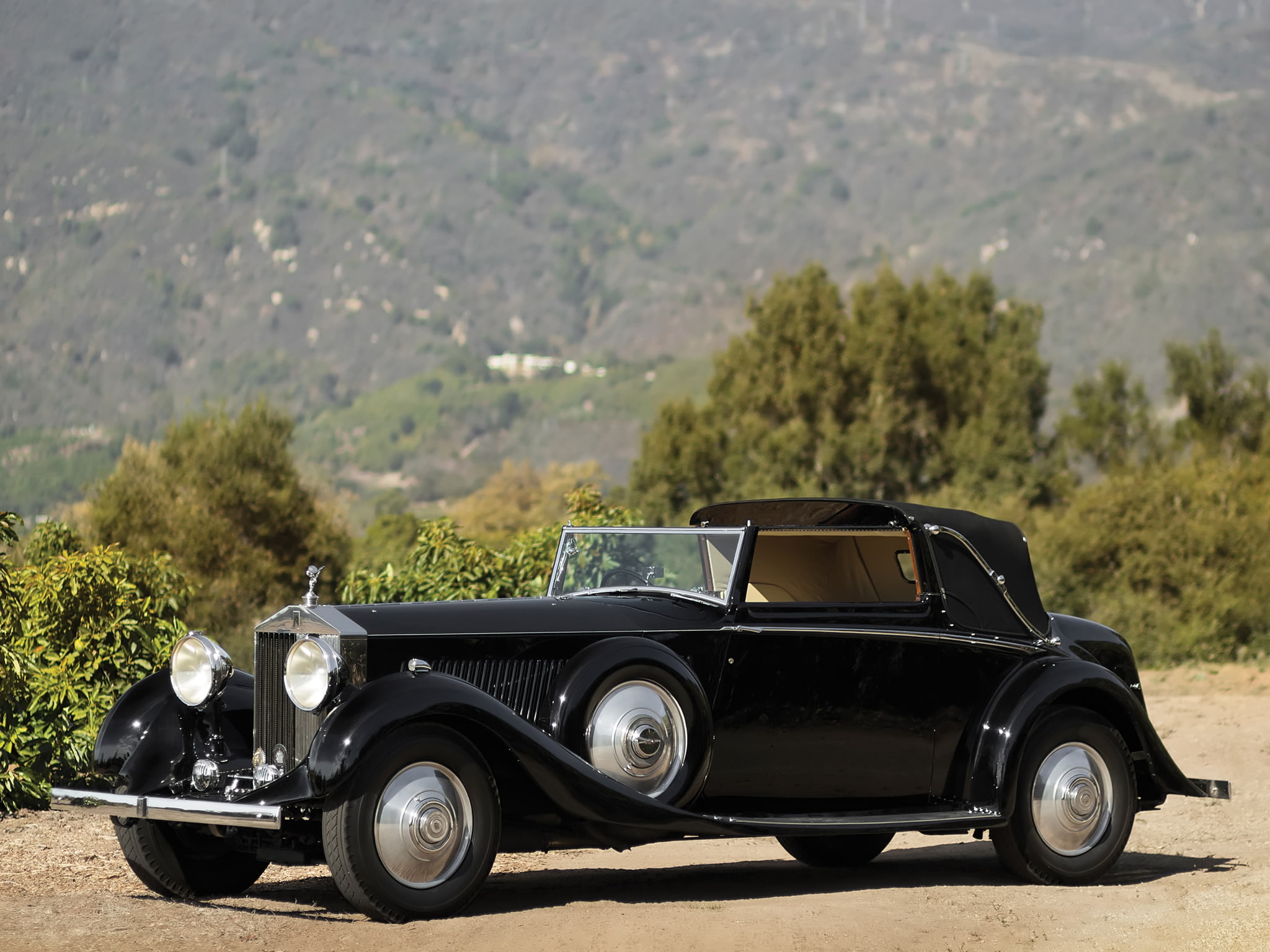 drophead, 1080P, luxury, retro, mulliner, sedanca, phantom, rolls, 1934, continental, coupe, royce, HD Wallpaper