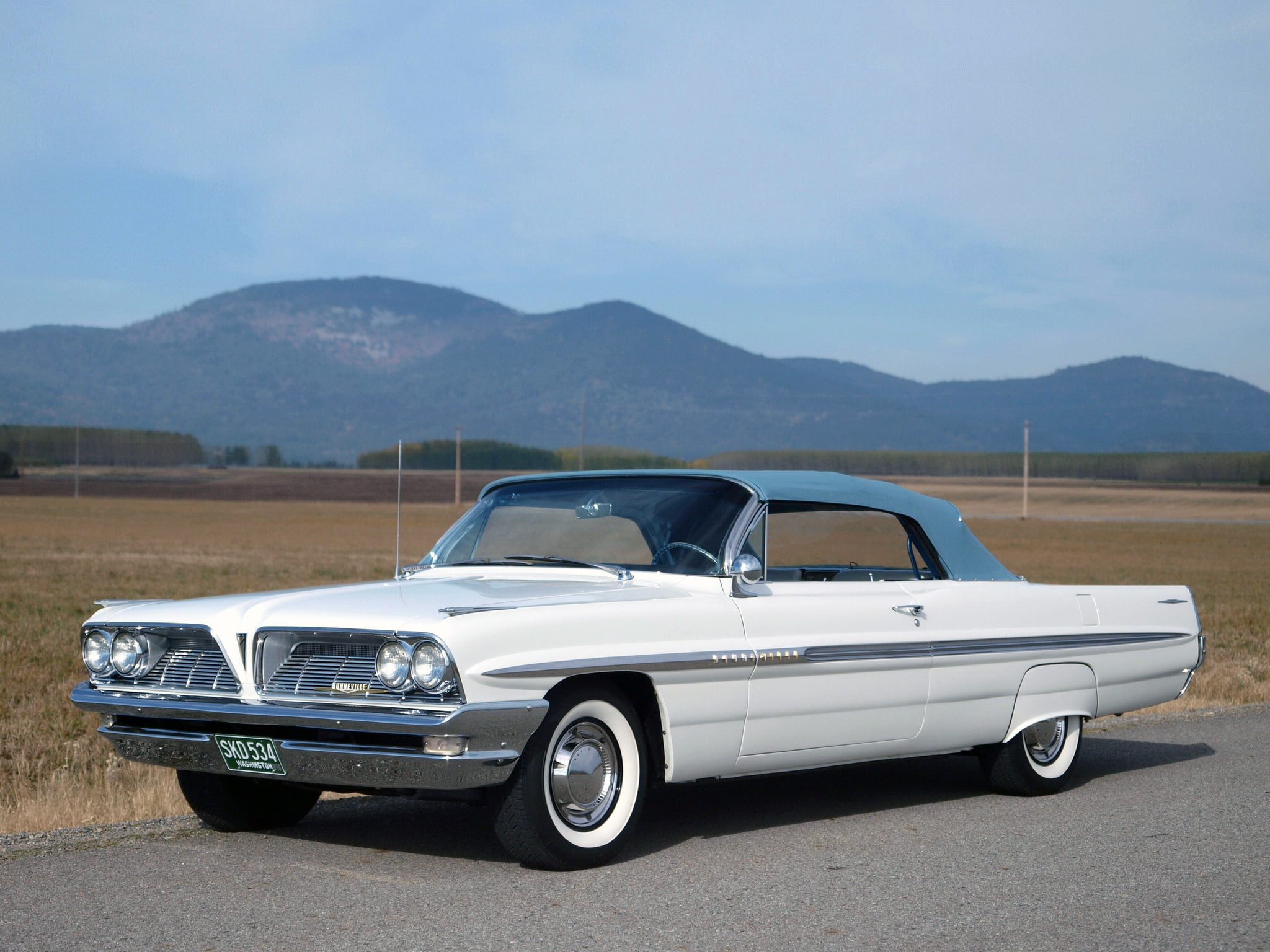 pontiac, bonneville, 2867, convertible, 1961, classic, 1080P, HD Wallpaper