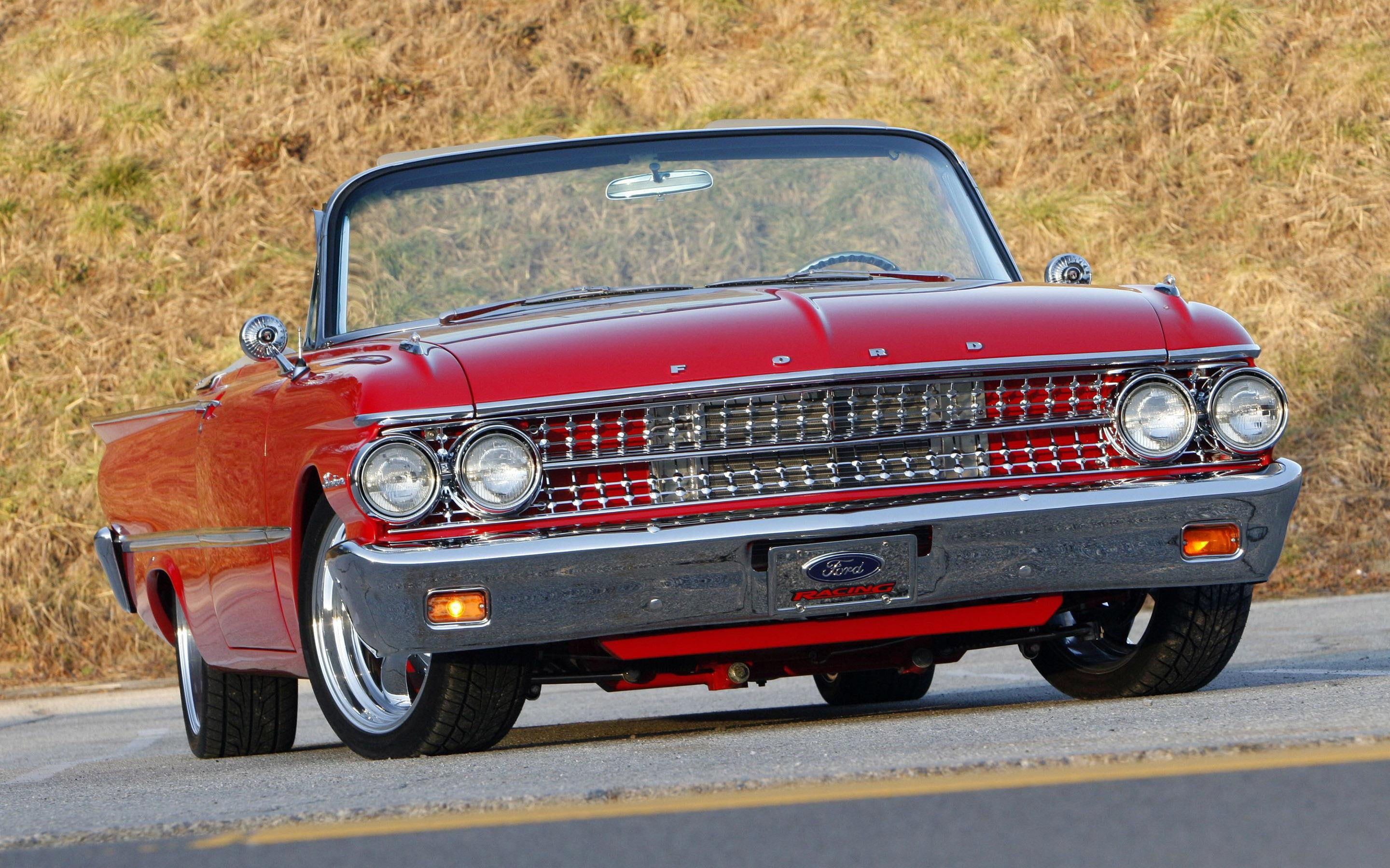 ford galaxie, cars, galaxie, f, cab, white, single, ford, 2K, 2880x1800, convertible, HD Wallpaper