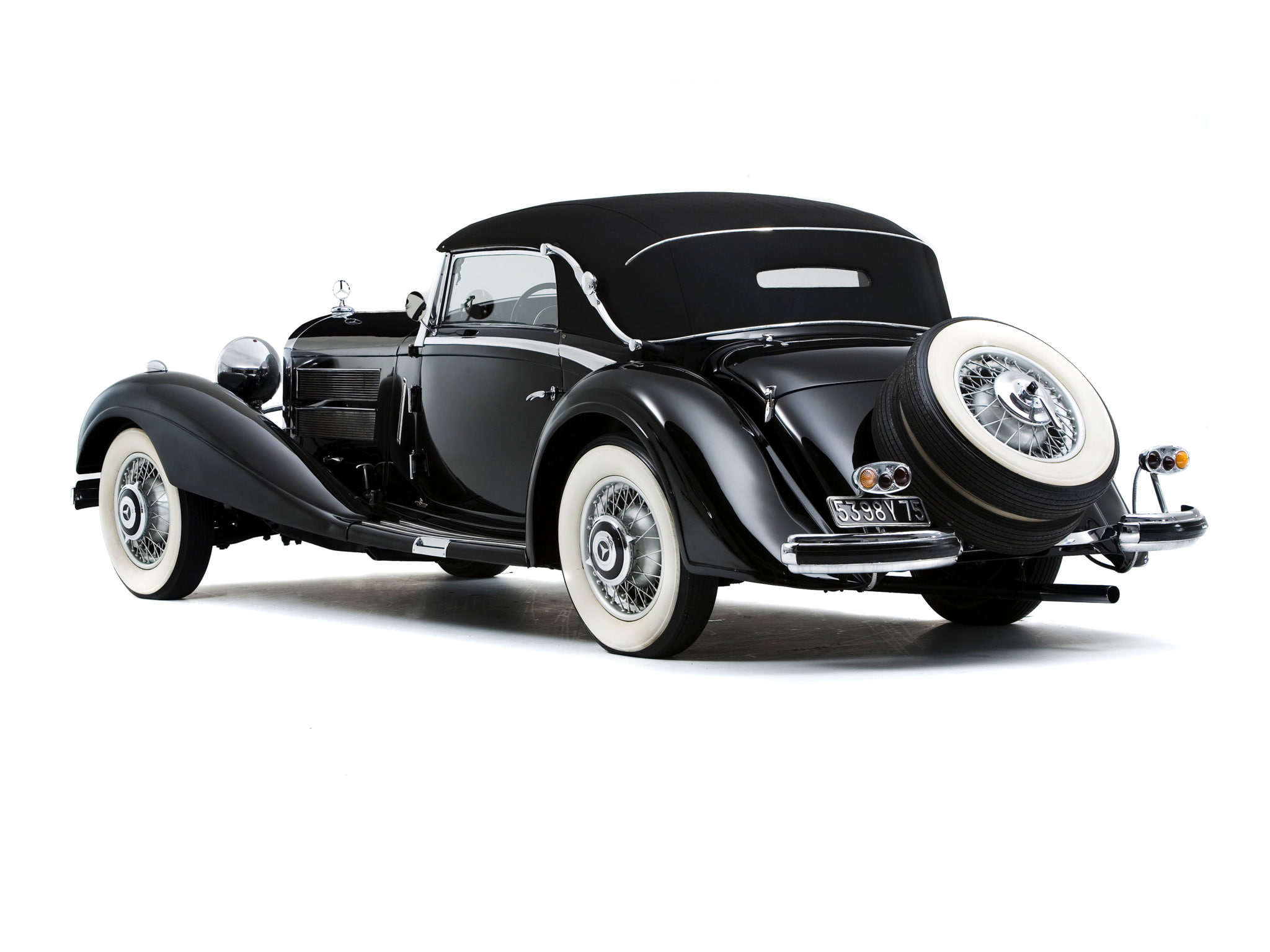 luxury, cabriolet, retro, 500k, 1080P, benz, mercedes, 1935, HD Wallpaper