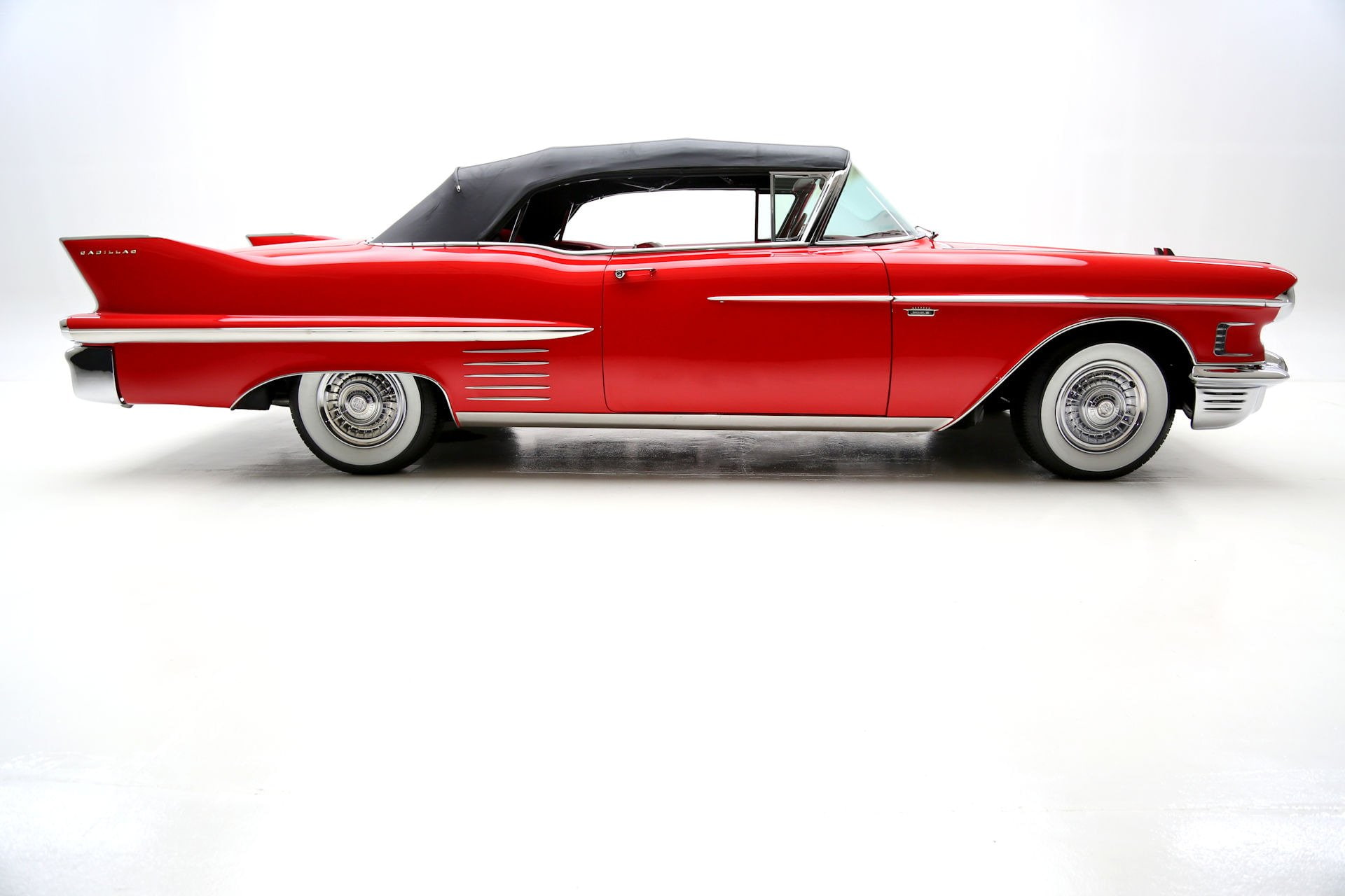 1958, cars, 1080P, cadillac, series-62, convertible, classic, red, HD Wallpaper