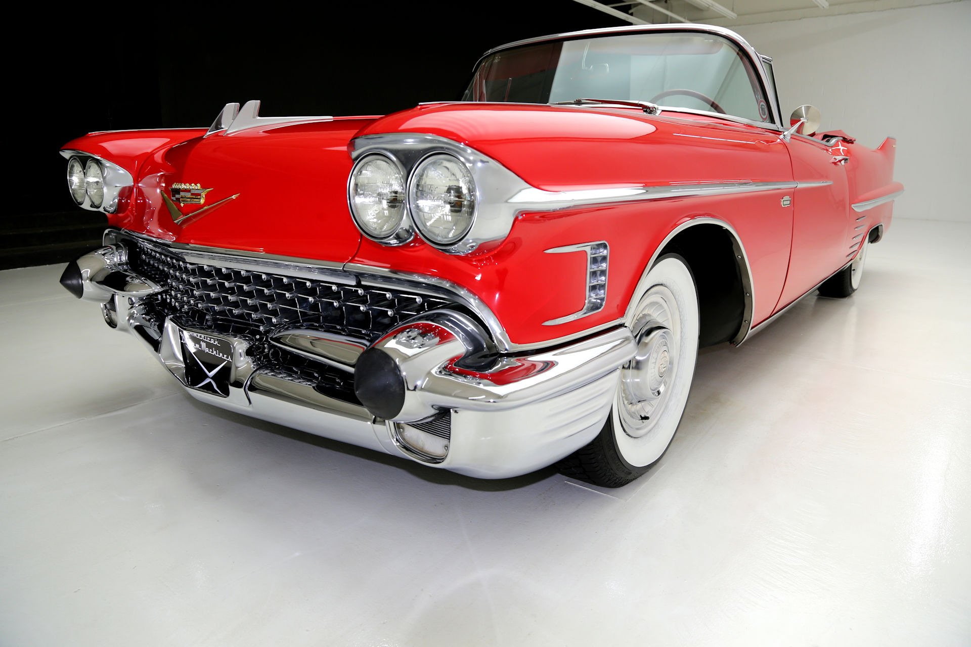 series-62, classic, 1080P, convertible, red, 1958, cars, cadillac, HD Wallpaper
