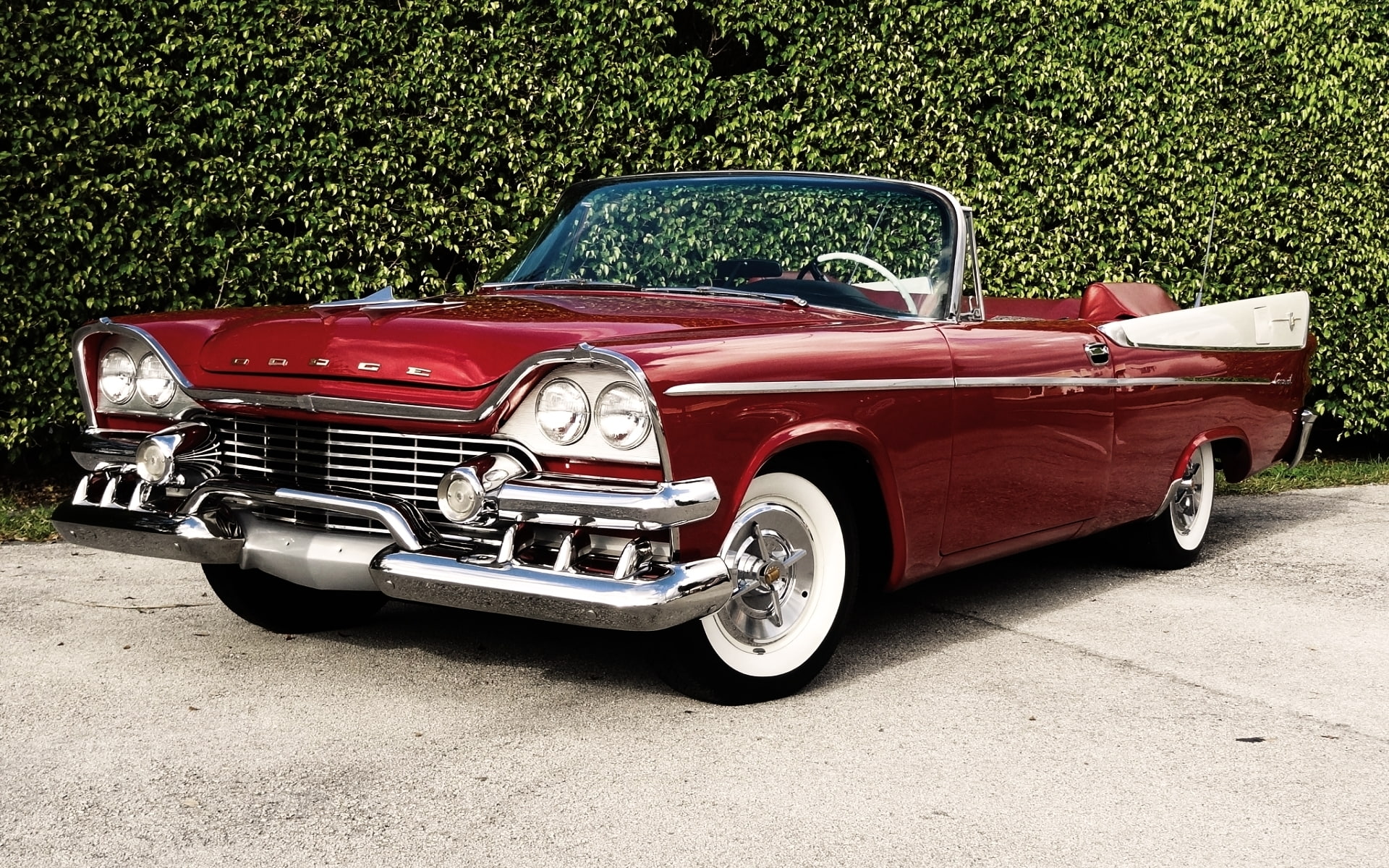 d 500, 1958, cars, classic, retro, convertible, super, dodge, coronet, 1080P, HD Wallpaper