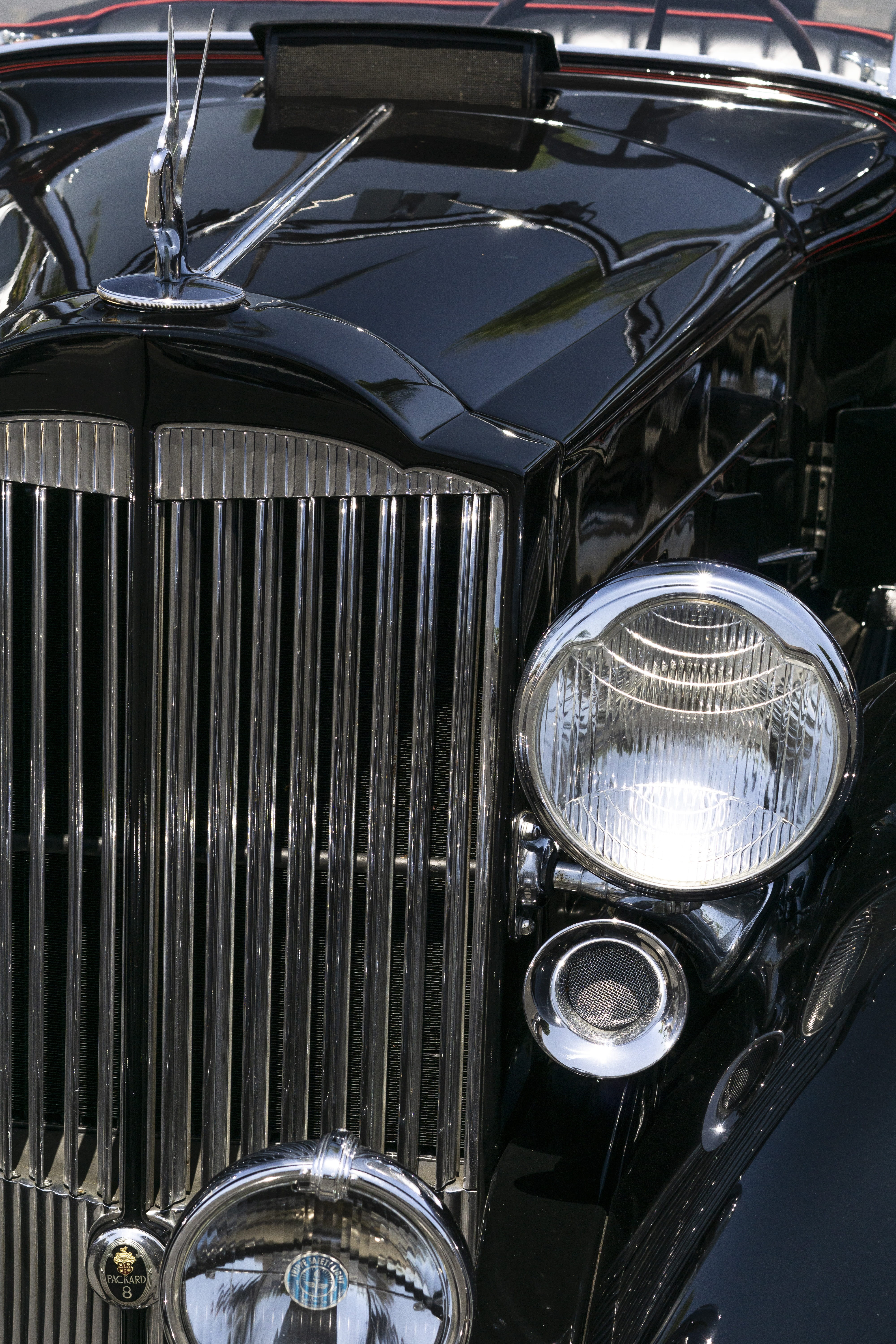 silver, motorcycle, black, auto, vehicle part, style, luxury, retro styled, retro, roadster, packard super 8, no people, shiny, outdoors, car, vintage car, Phone HD Wallpaper