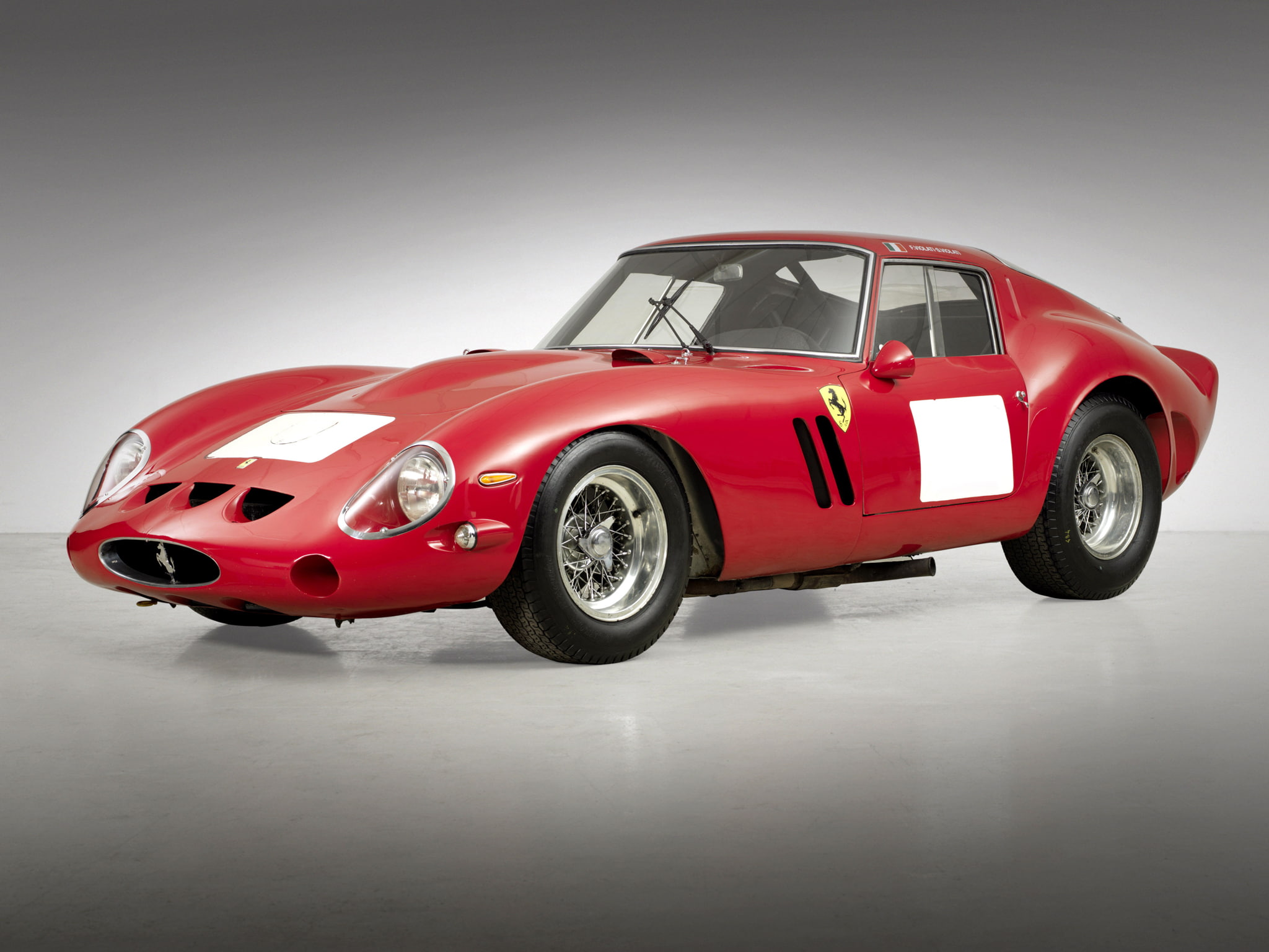 car, ferrari, gto, single object, convertible, gray, studio shot, retro styled, 1962, sports car, indoors, silver colored, luxury, red, chrome, 250, land vehicle, HD Wallpaper