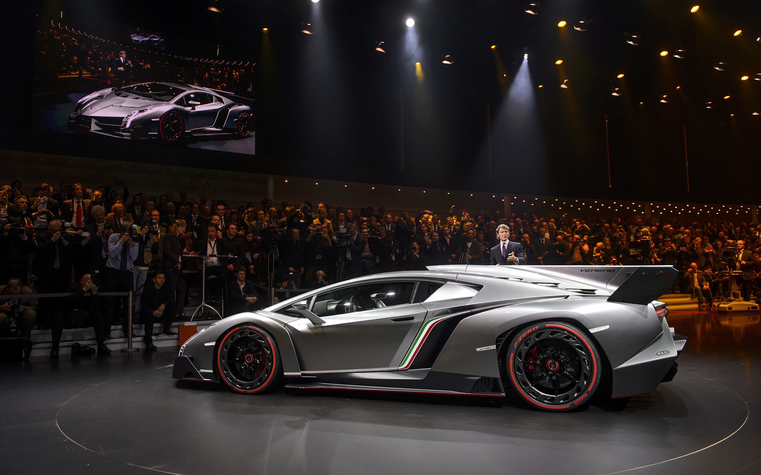 hd, veneno, lamborghini, cars, 2K, HD Wallpaper