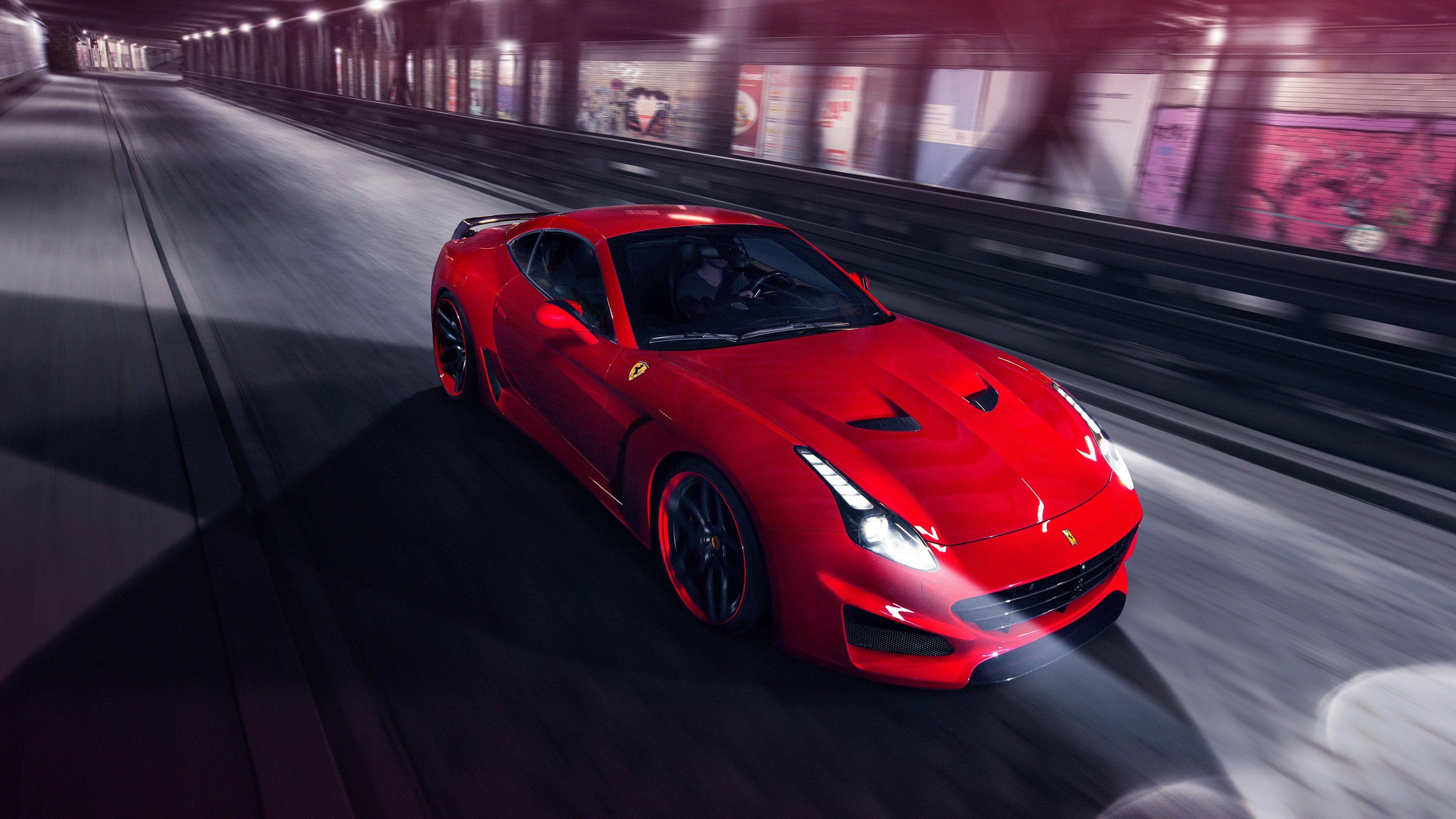 4K, red, Ferrari, vehicle, Ferrari California T, HD Wallpaper