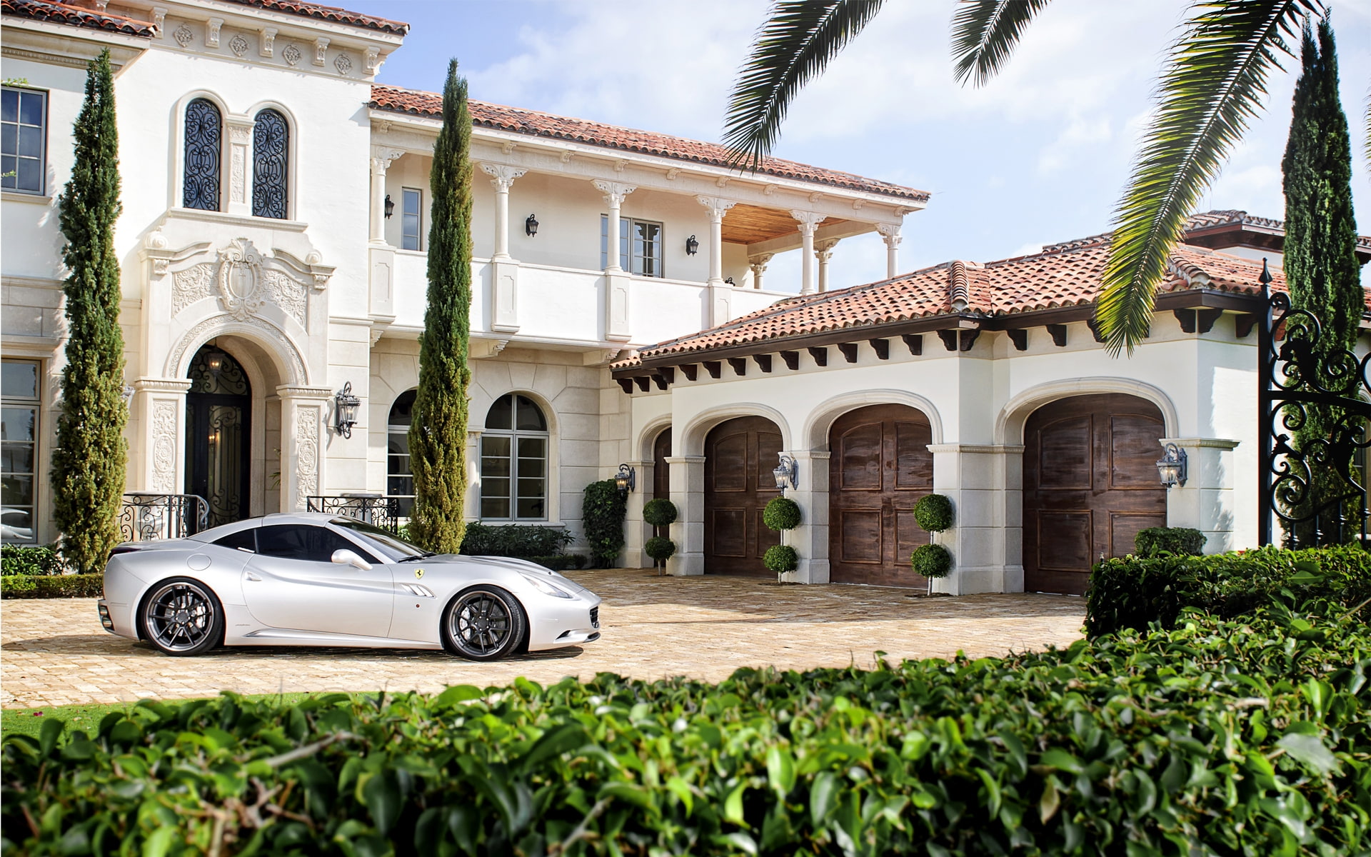 1080P, ferrari, gray, Ferrari California, california, HD Wallpaper