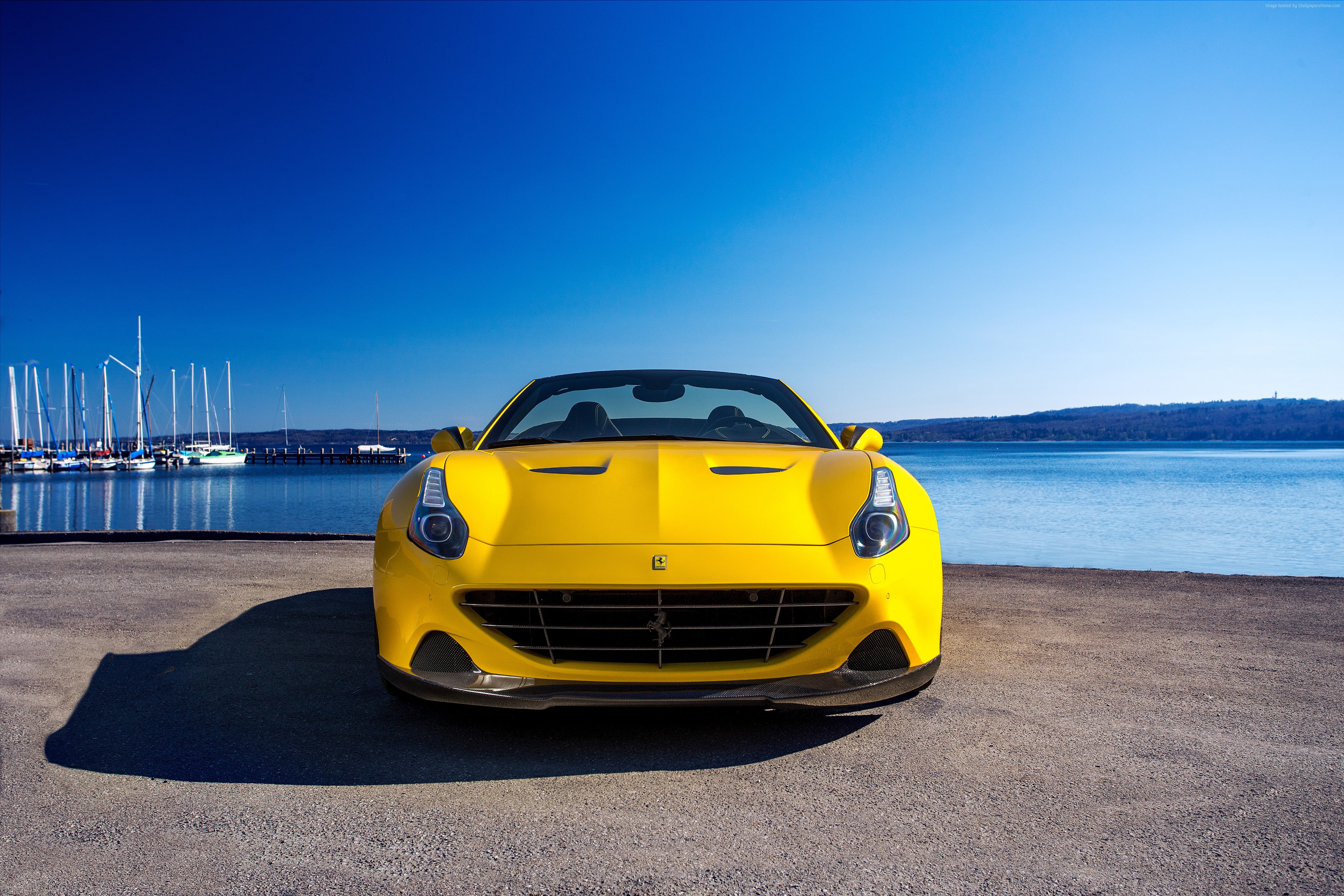 Novitec Rosso, supercar 2016, Ferrari California T, yellow, 4K, HD Wallpaper
