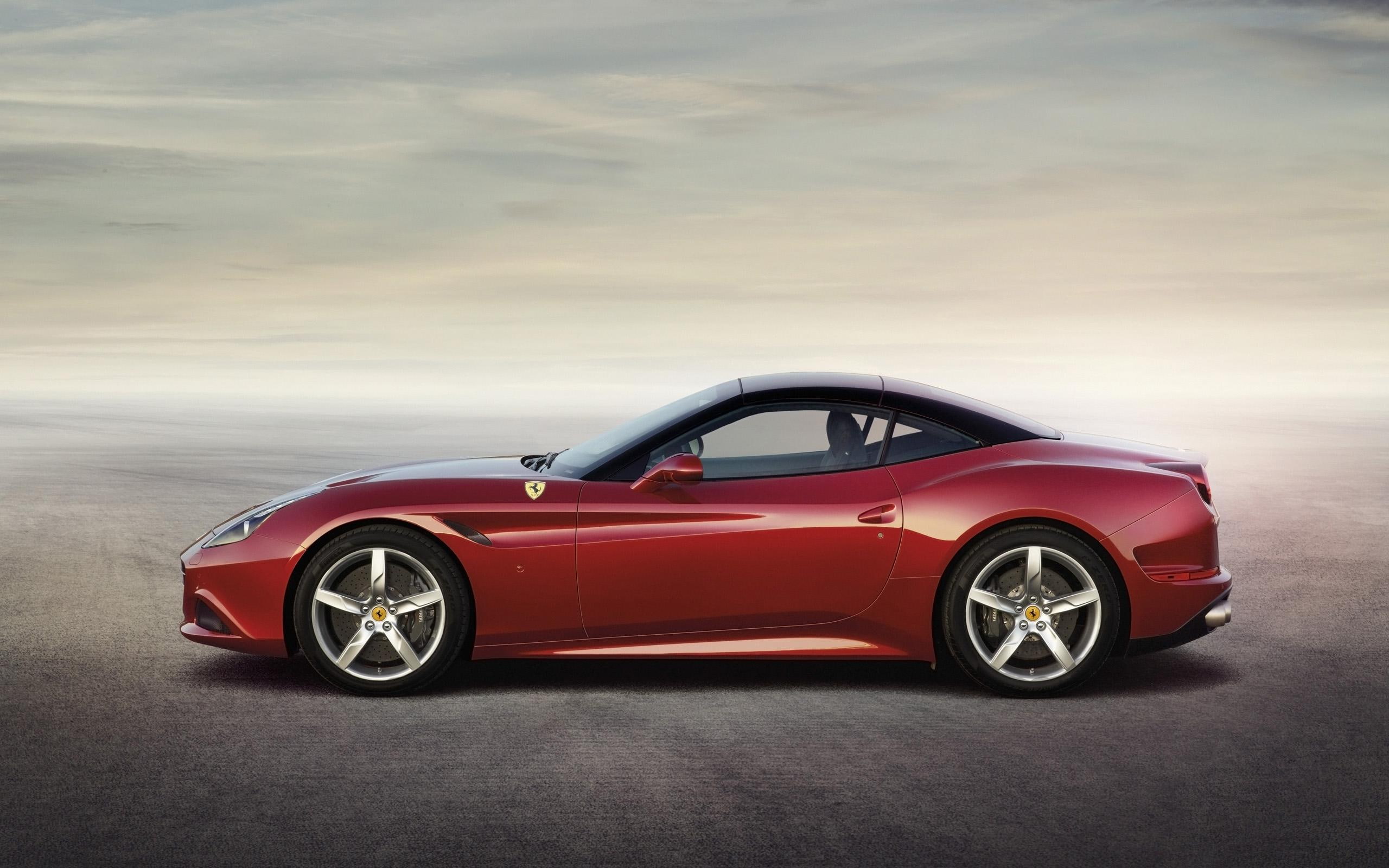 red, ferrari, coupe, cars, 2K, california, t, sports, 2014, black, HD Wallpaper