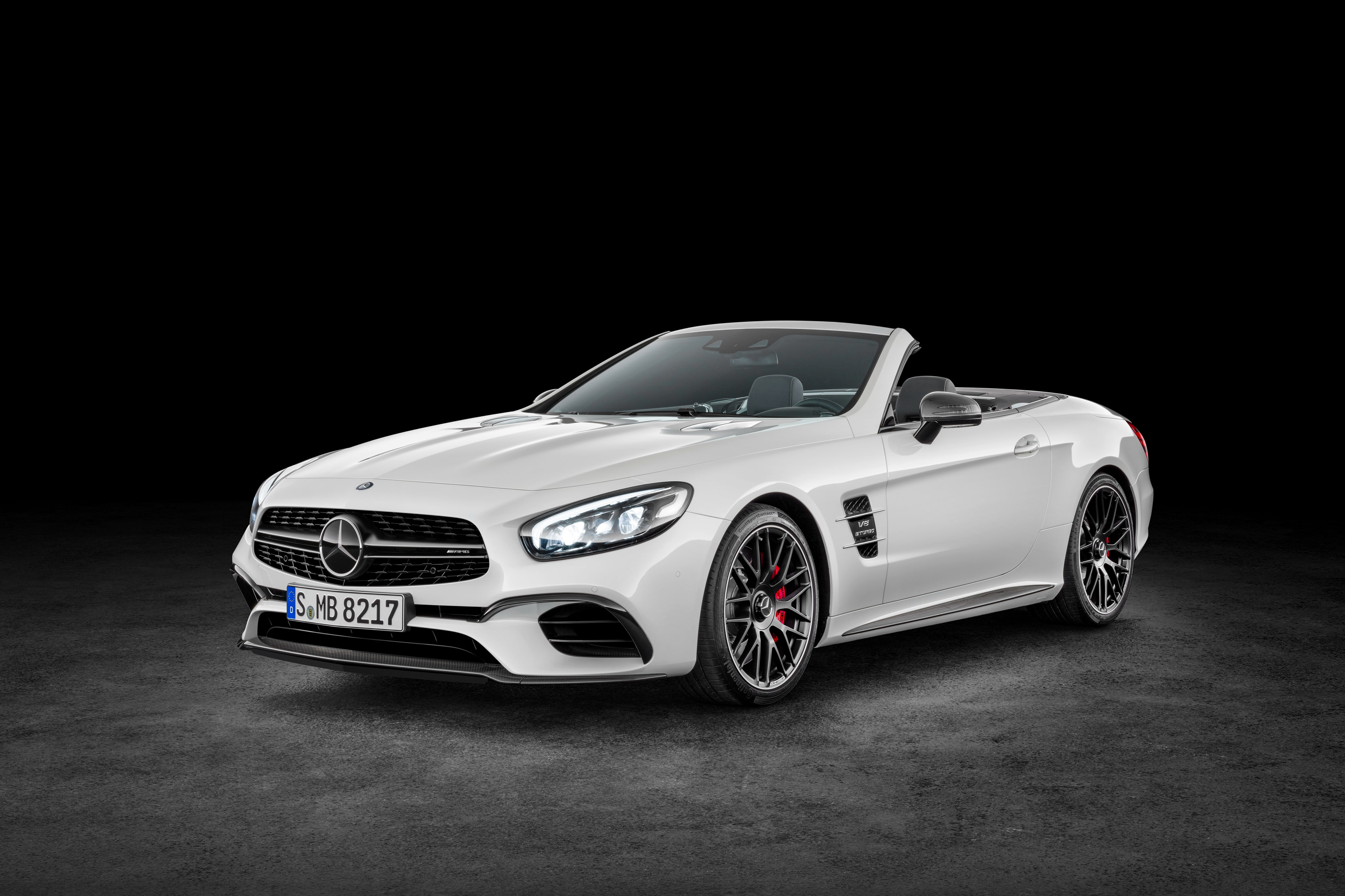 4K, AMG, convertible, Mercedes, SL-Class, Mercedes-Benz, white, without a roof, R231, HD Wallpaper