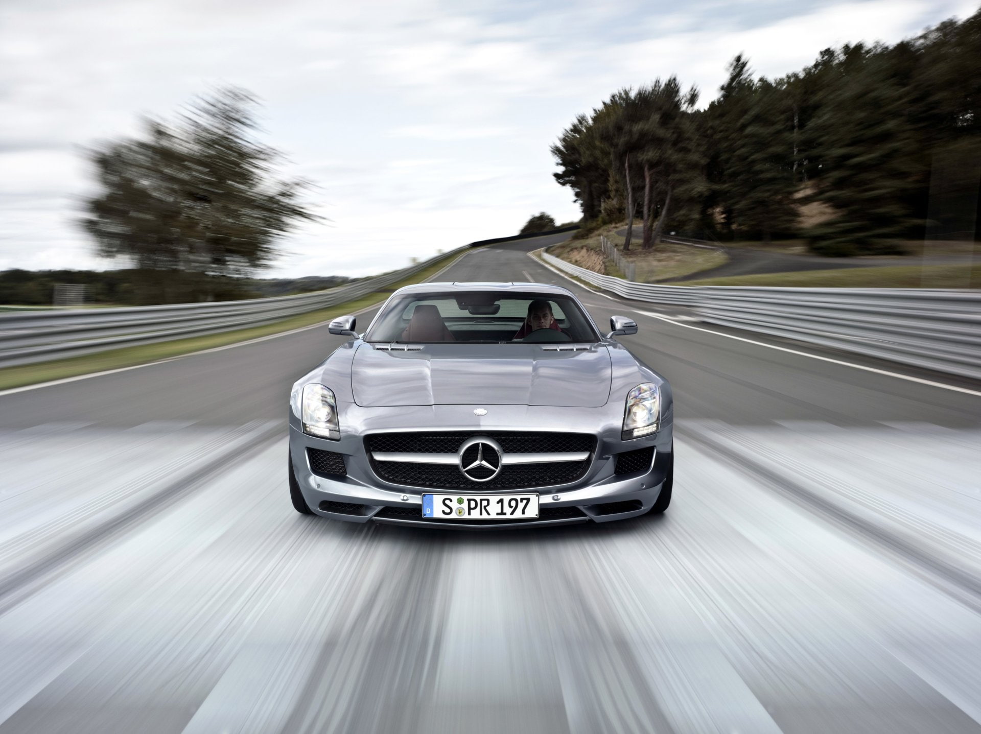 1080P, Sport Car, Mercedes-Benz, Mercedes-Benz SL-Class, Silver Car, Vehicle, Car, HD Wallpaper
