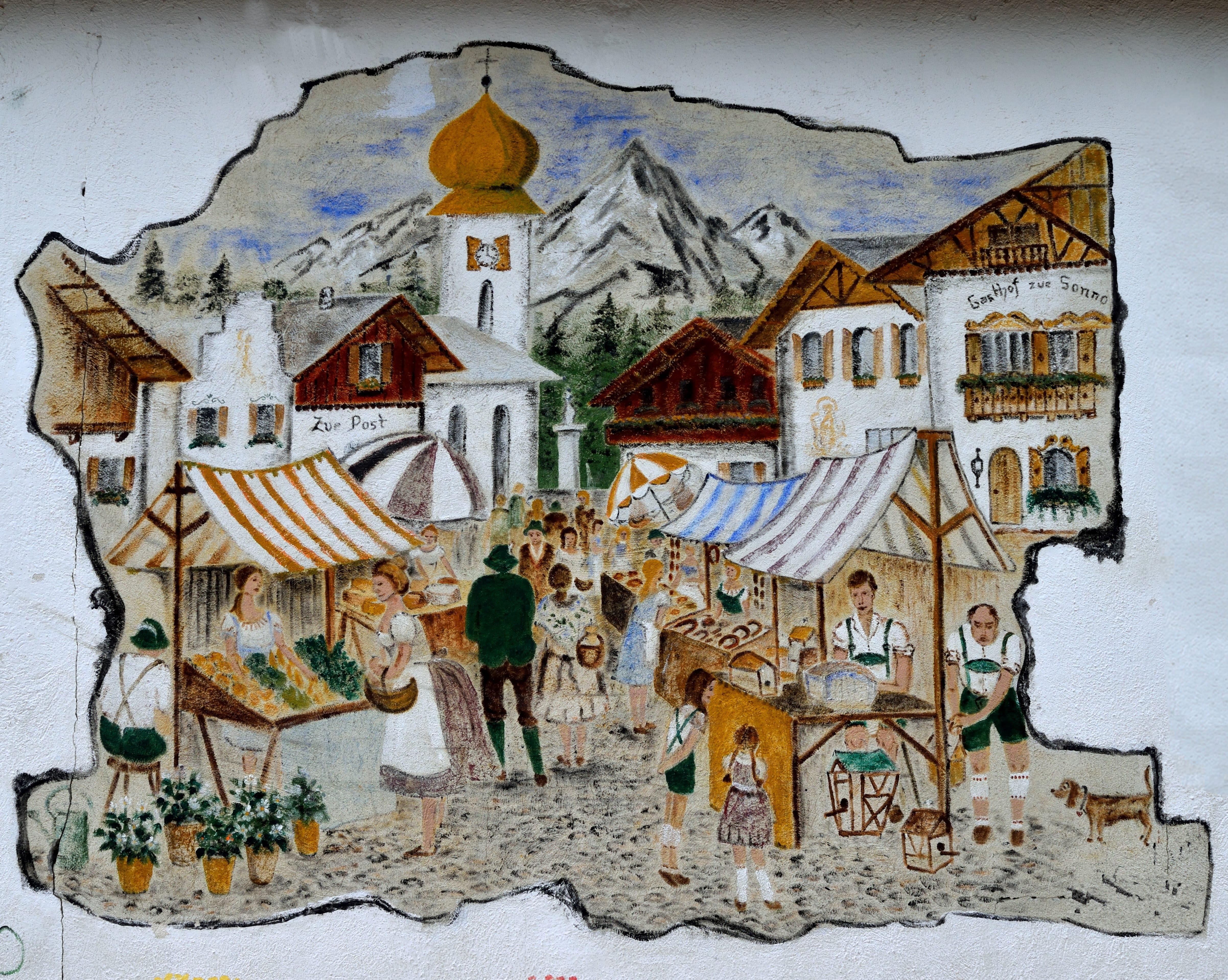 4K, scene, helen, building, usa, religion, historic, place of worship, human representation, street, spirituality, multi colored, no people, alpine village, HD Wallpaper
