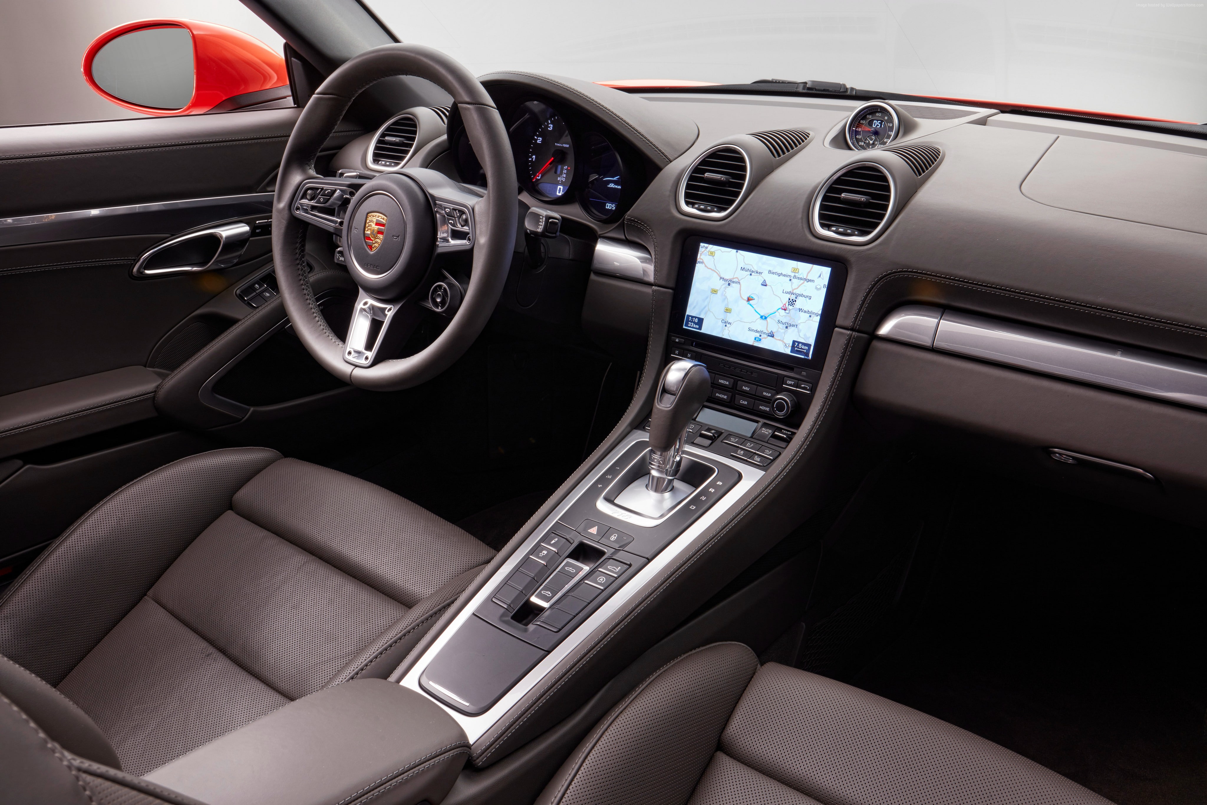 4K, interior, Porsche 718 Boxster S, sports car, HD Wallpaper