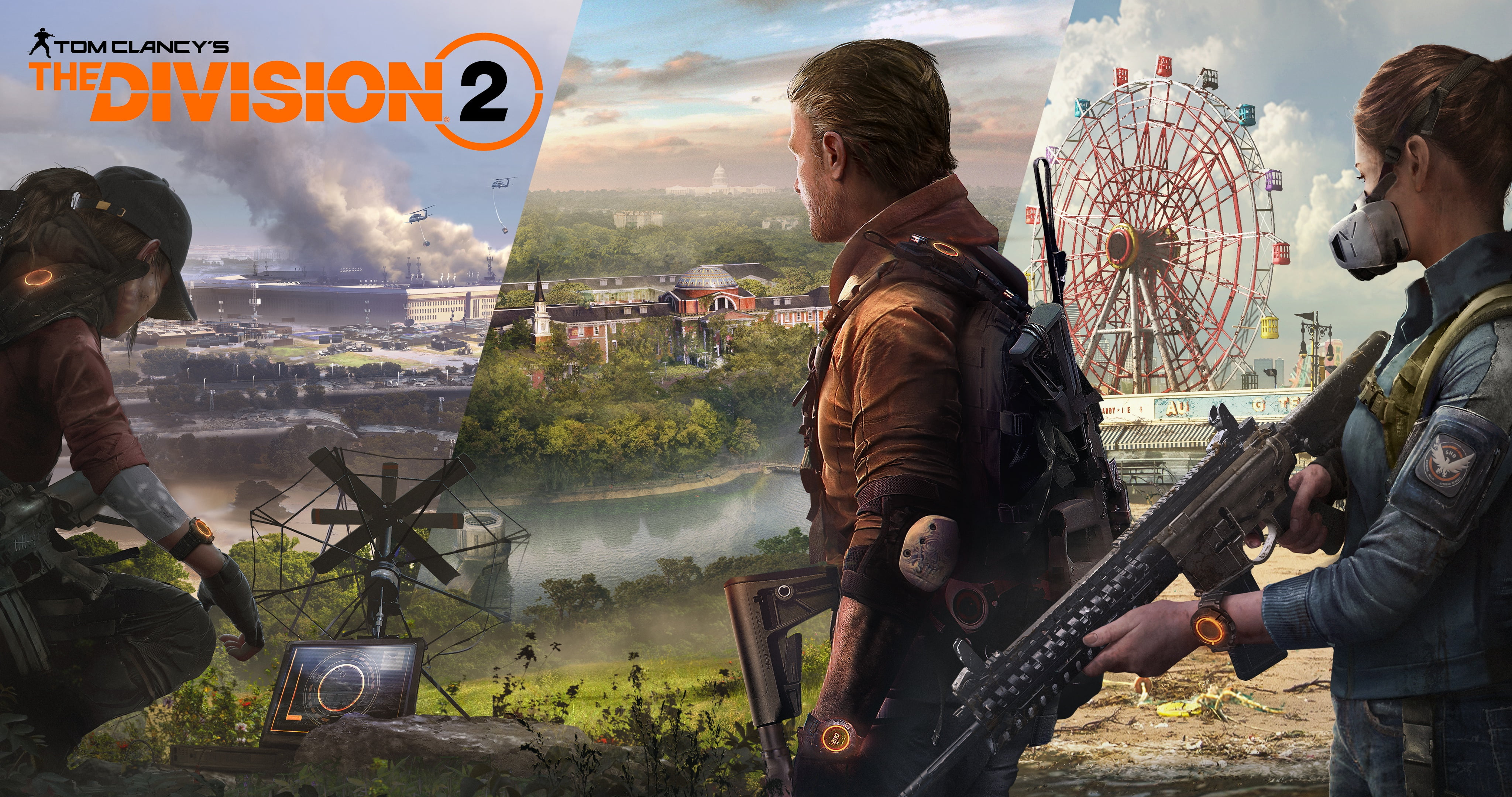 Washington, weapons, agents, Special forces, art, ubisoft, machine, Tom Clancys The Division 2, 4K, The Division 2, special ops, HD Wallpaper