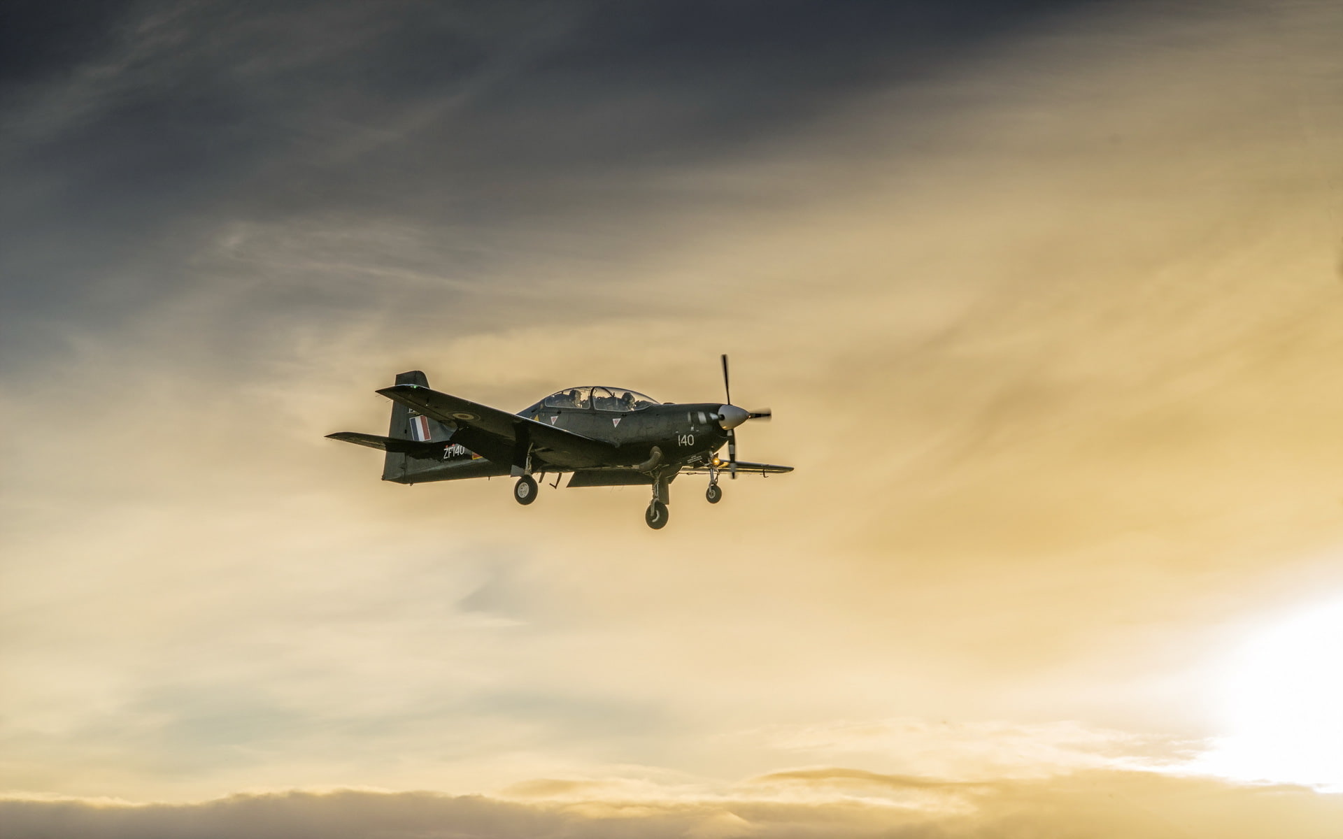 1080P, aviation, the plane, RAF Shorts Tucano T1, the sky, HD Wallpaper