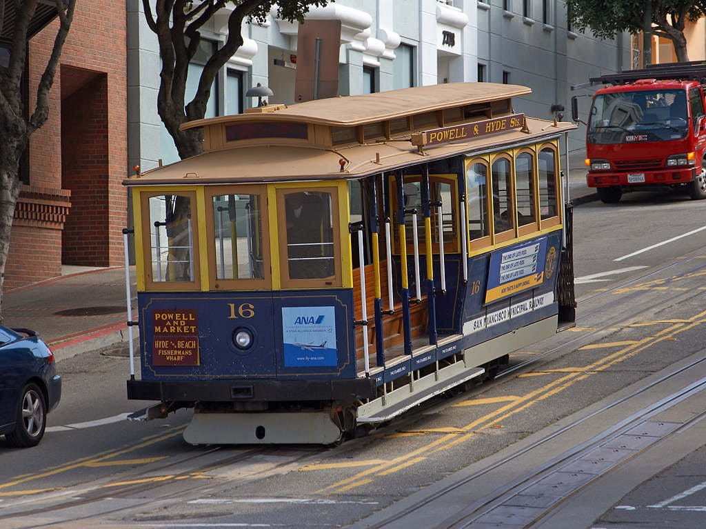 travel, arrival, building, incidental people, building exterior, san franzisko, usa, built structure, tram, rails, city, land vehicle, track, san francisco, HD Wallpaper