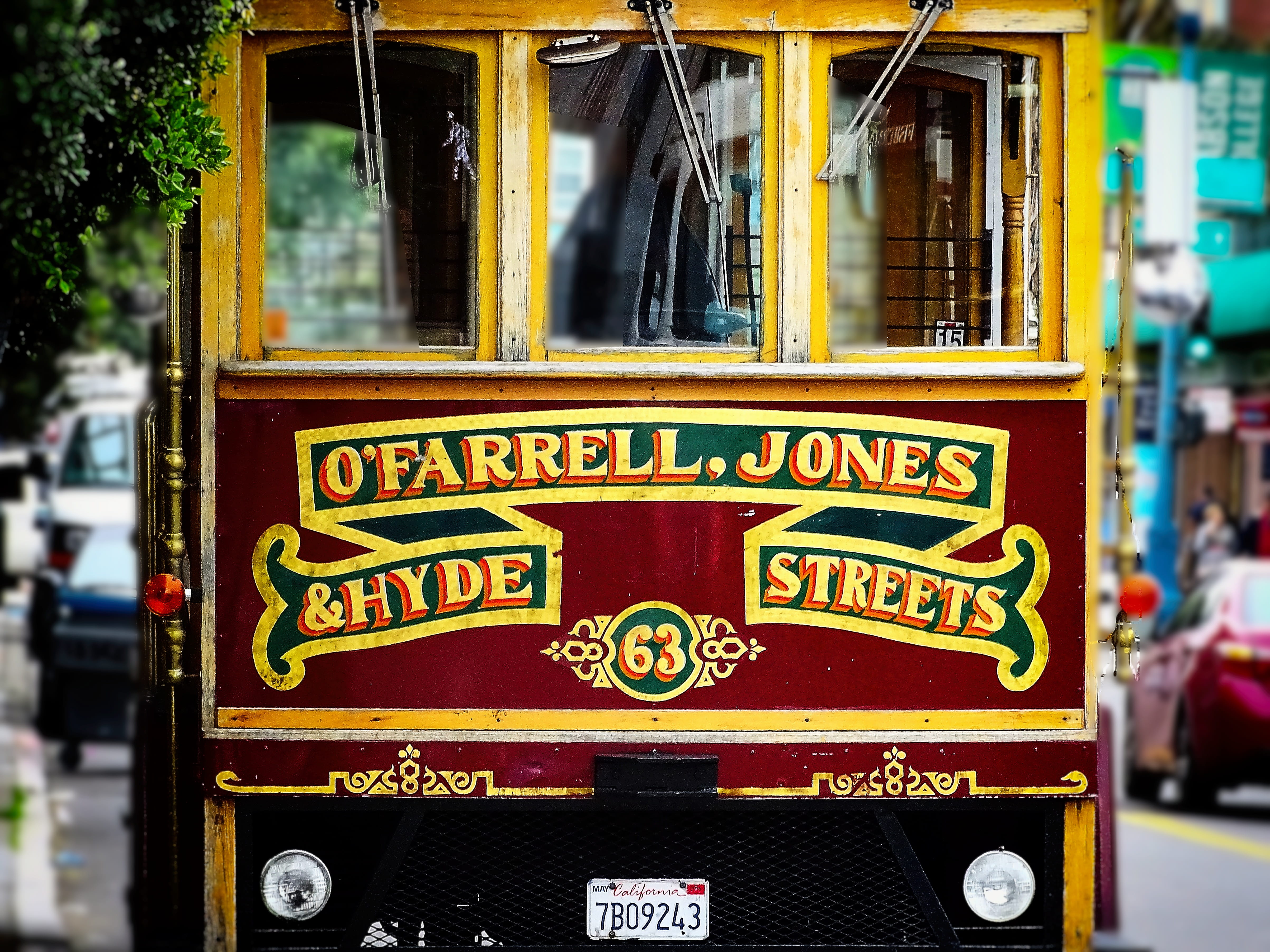 day, text, red, san franzisko, outdoors, cable car, city, san francisco, sign, usa, 4K, incidental people, communication, building exterior, information, HD Wallpaper