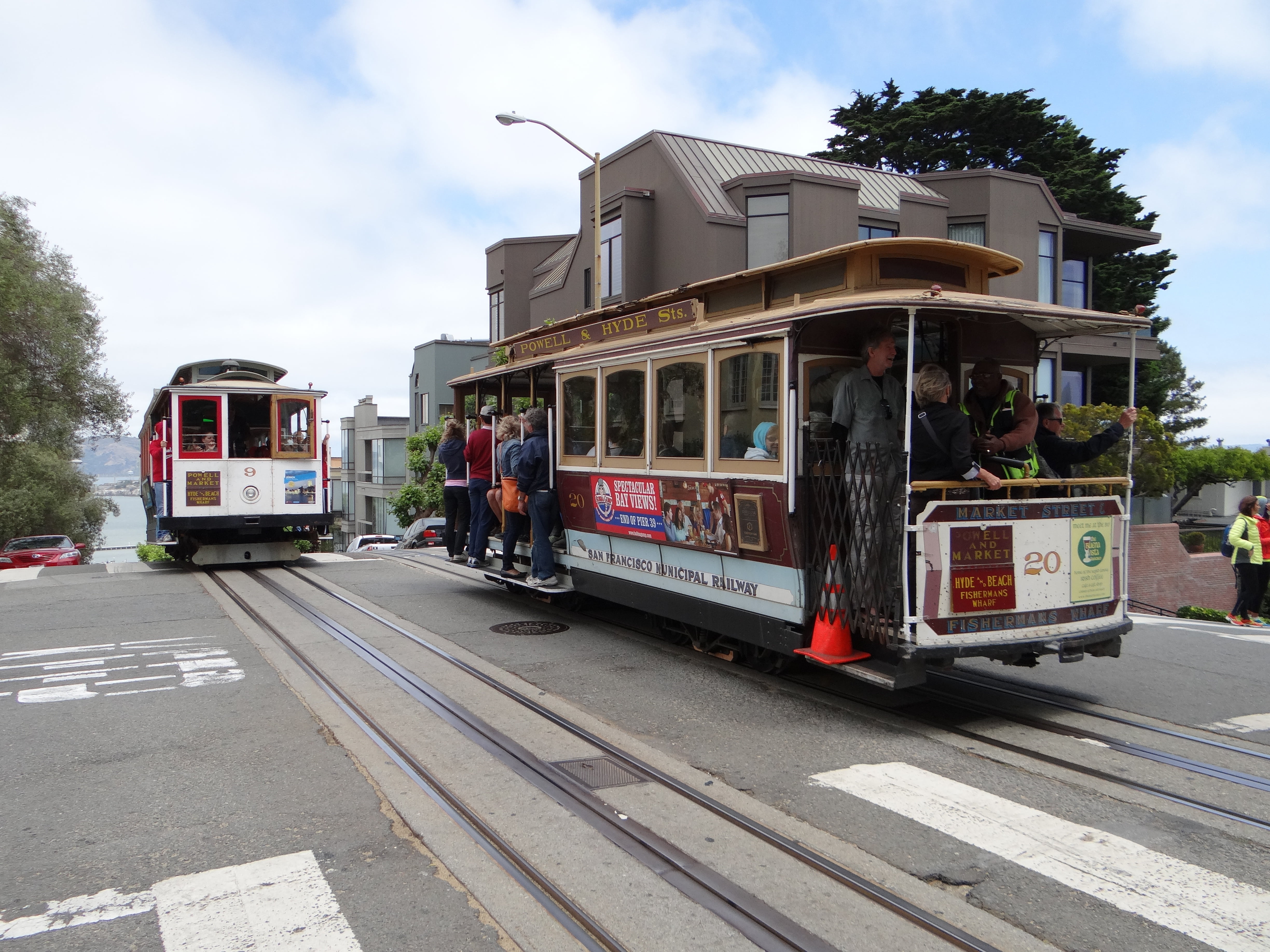 san francisco, land vehicle, mode of transportation, cloud - sky, built structure, architecture, public transportation, day, rail transportation, city, HD Wallpaper